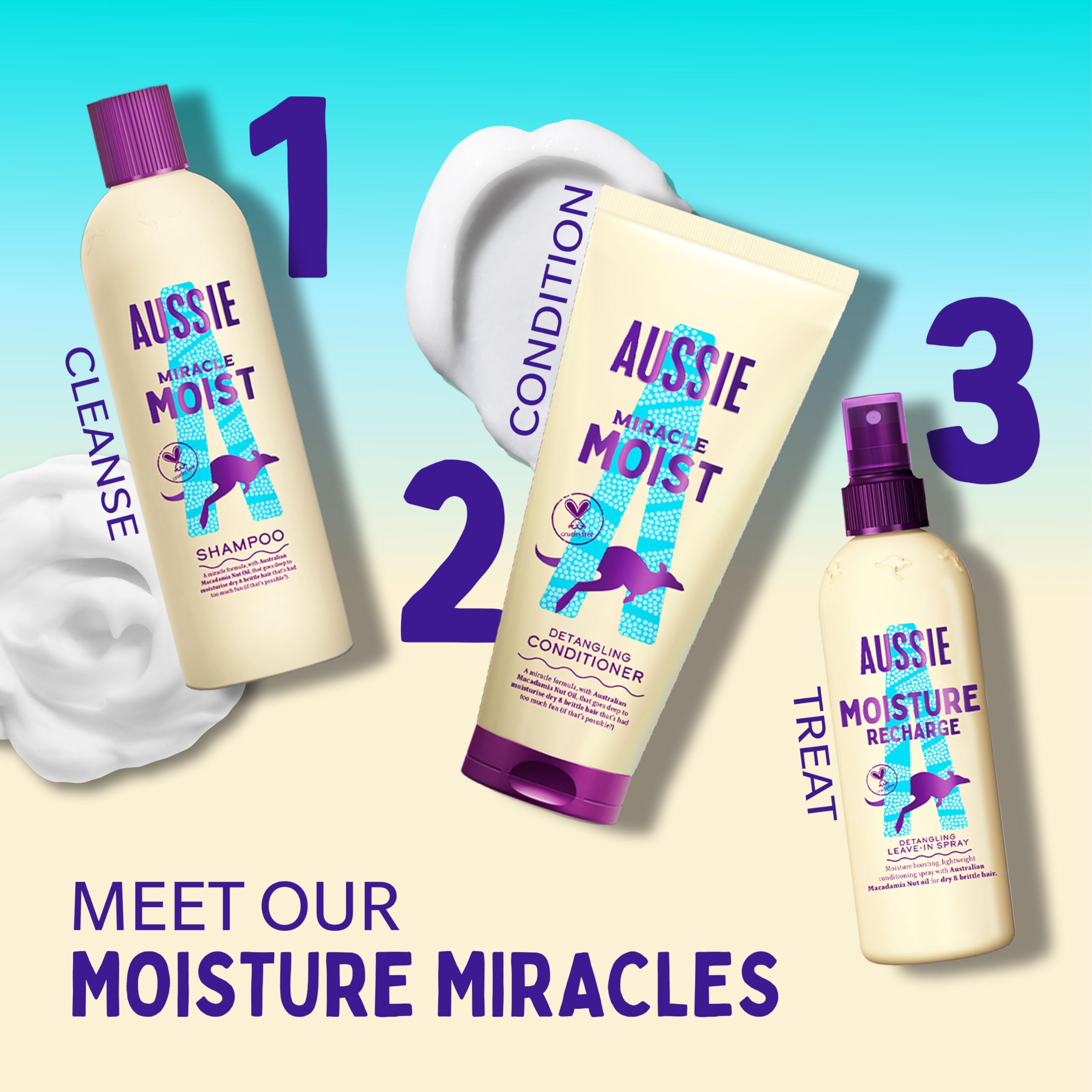 Aussie Miracle Moist Detangling Conditioner 1L - Infused with Macadamia Nut Oil 9