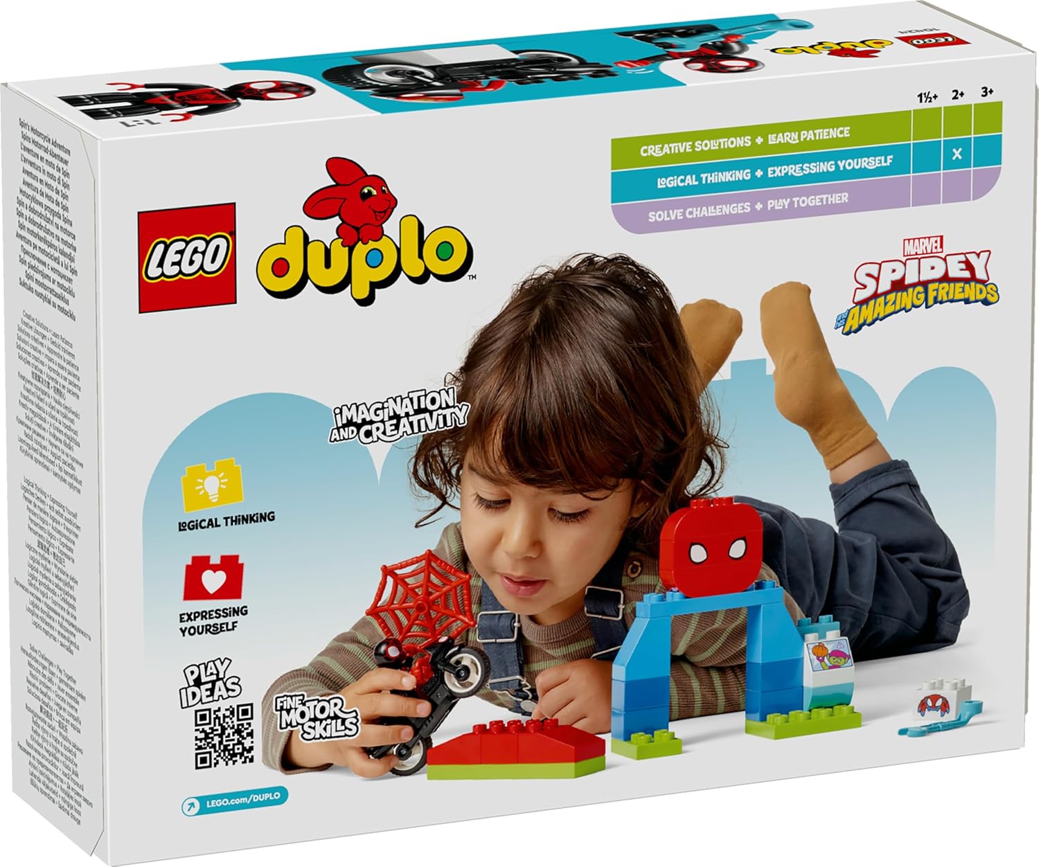 LEGO DUPLO Marvel Spin’s Motorcycle Adventure - Building Set for Toddlers 2+ 8