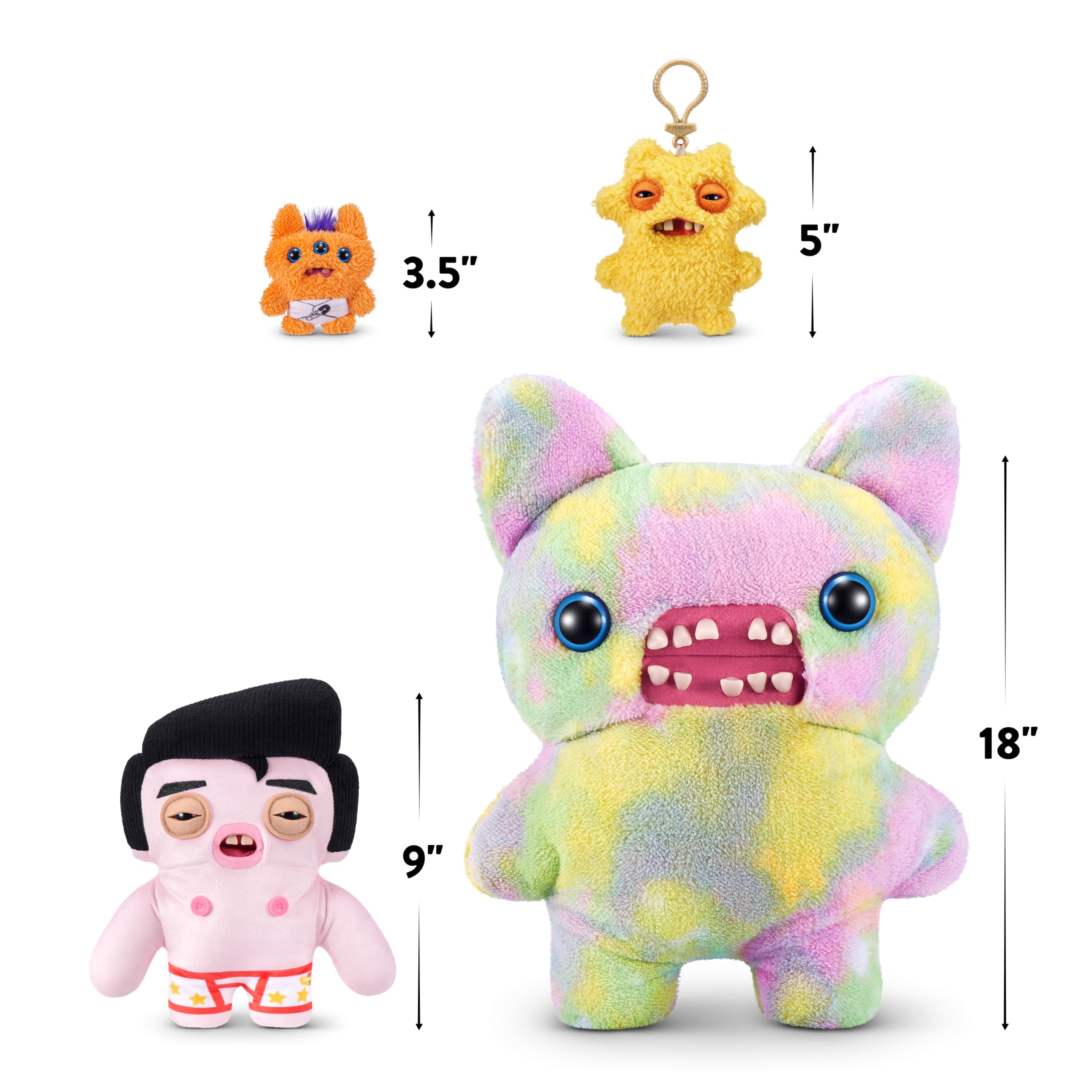 Fuggler Fugg Stars Greazee Plush Toy - 9-Inch/24cm Soft Monster Doll for Ages 4+ 9