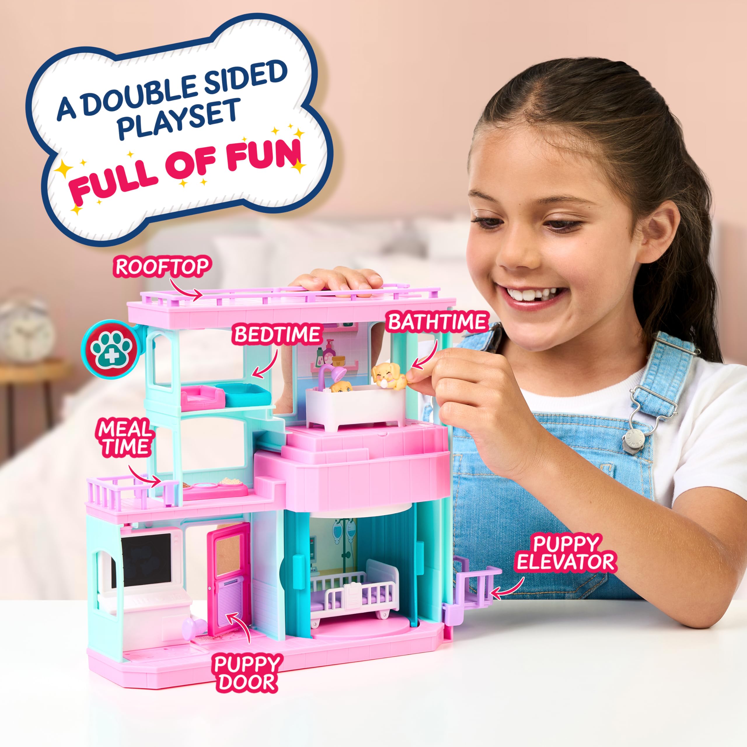 Little Live Pets Mama Surprise Families Baby Care Clinic Playset | Ages 5+ | Includes Mama Pup & 3 Babies 3
