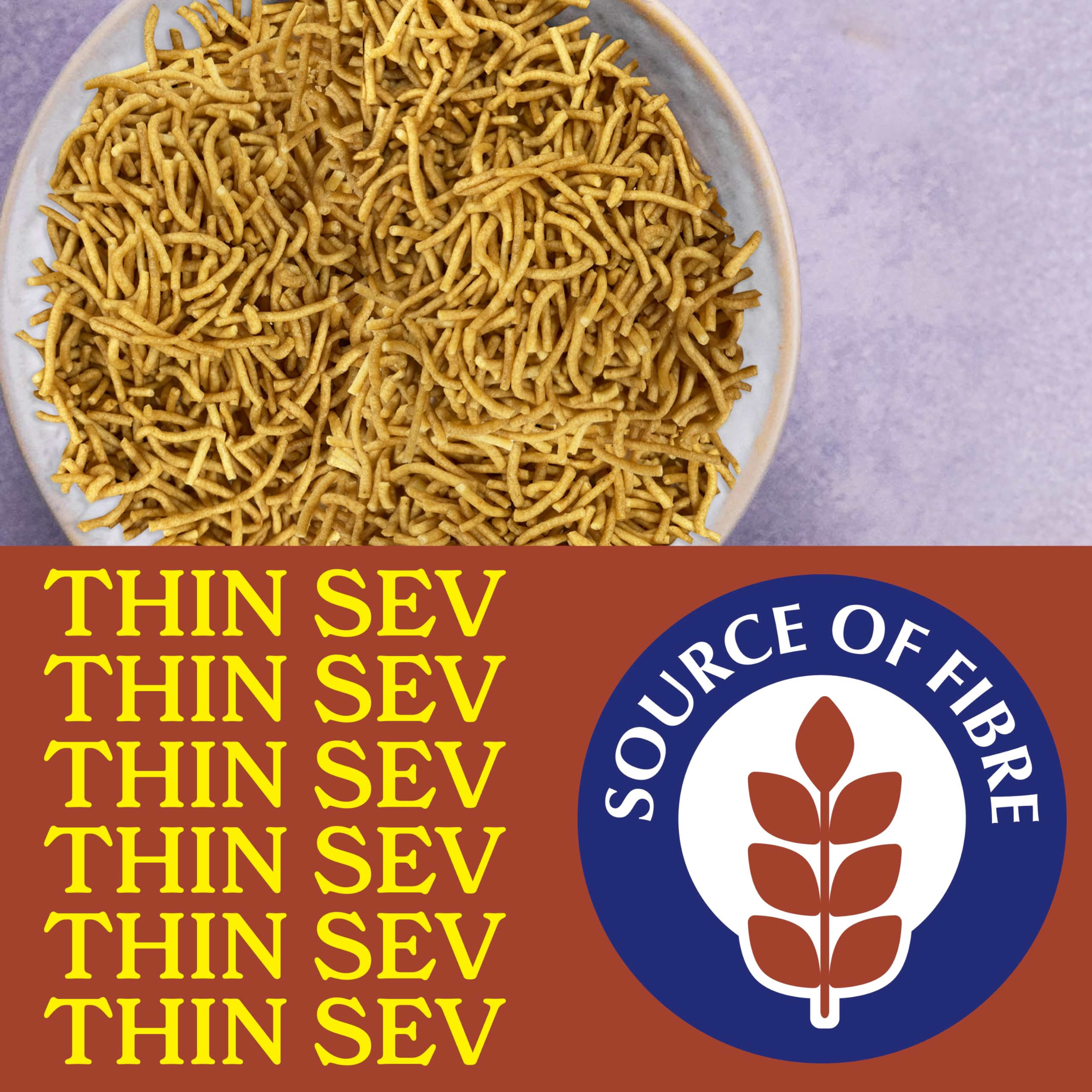 Rajah Thin Sev 200 g – Knuspriger Kichererbsenmehl-Nudel-Snack 3