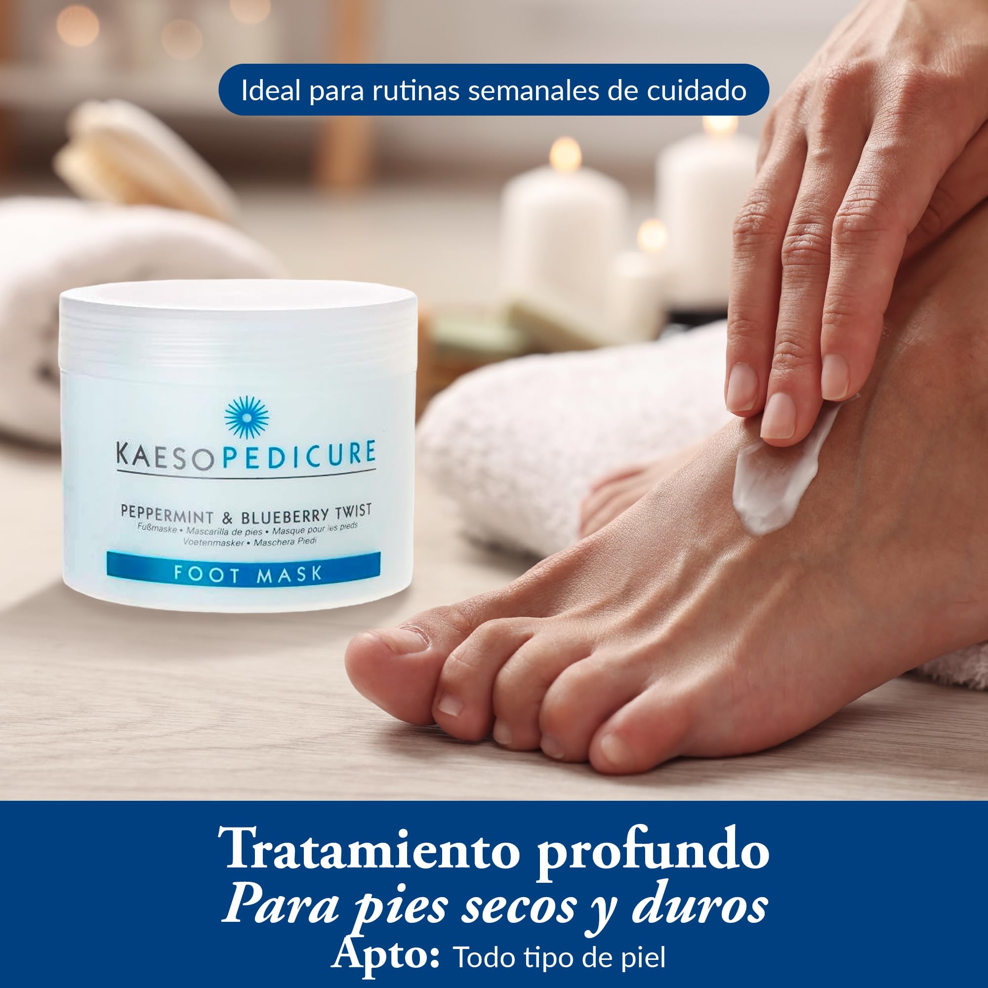 Kaeso Peppermint and Blueberry Twist Foot Mask - Intense Moisture & Cooling Relief | 450 ml 4