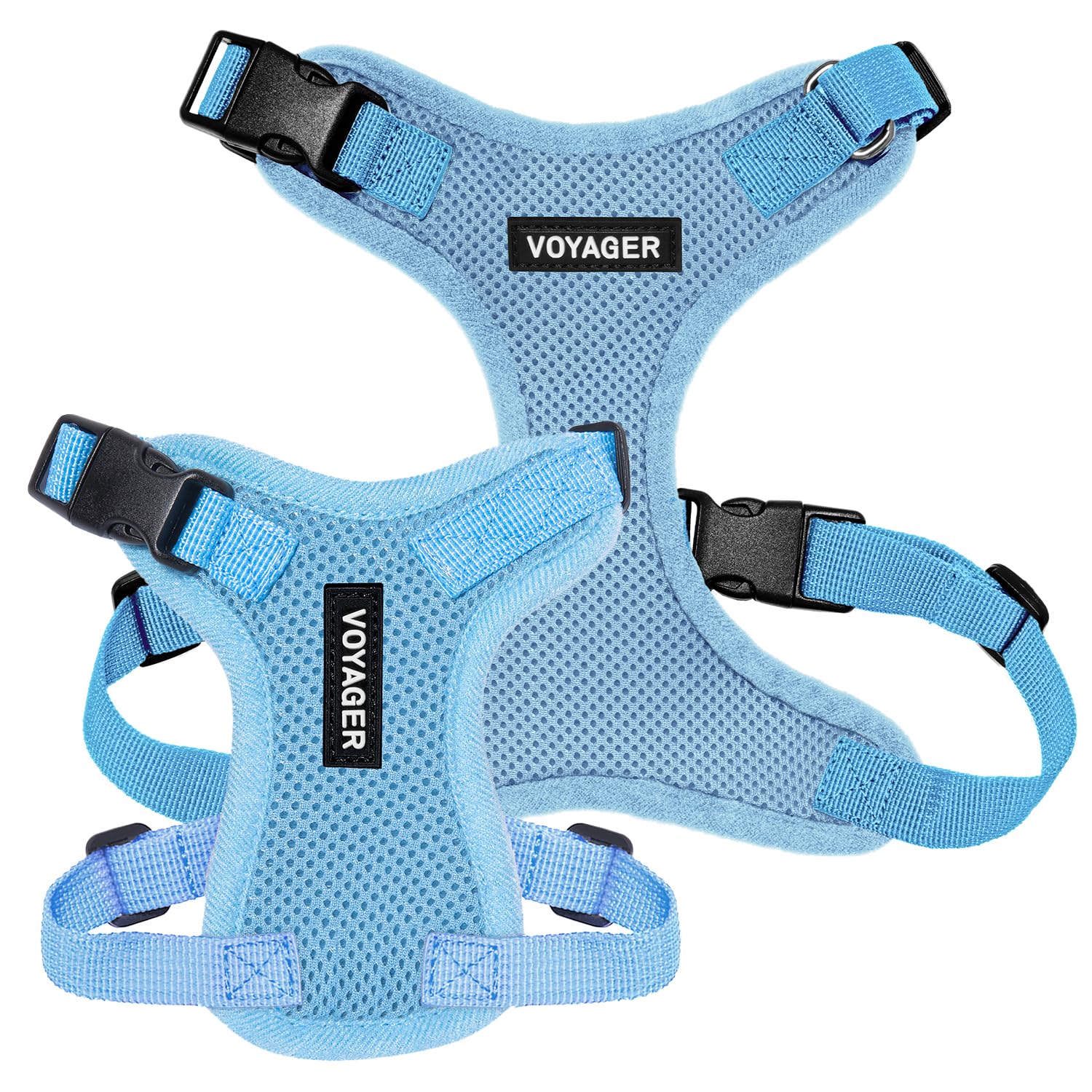 Best Pet Supplies Voyager Step-in Lock Pet Harness - All Weather Mesh, Adjustable, Baby Blue, Size M 7