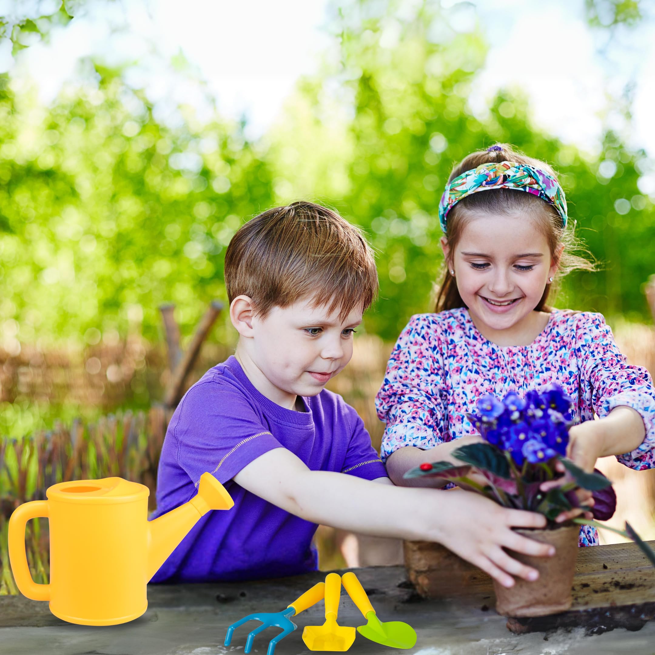 Pelle & Sol 10-Piece Kids Gardening Tool Set - Durable Metal & Plastic Tools for Ages 4+ 9
