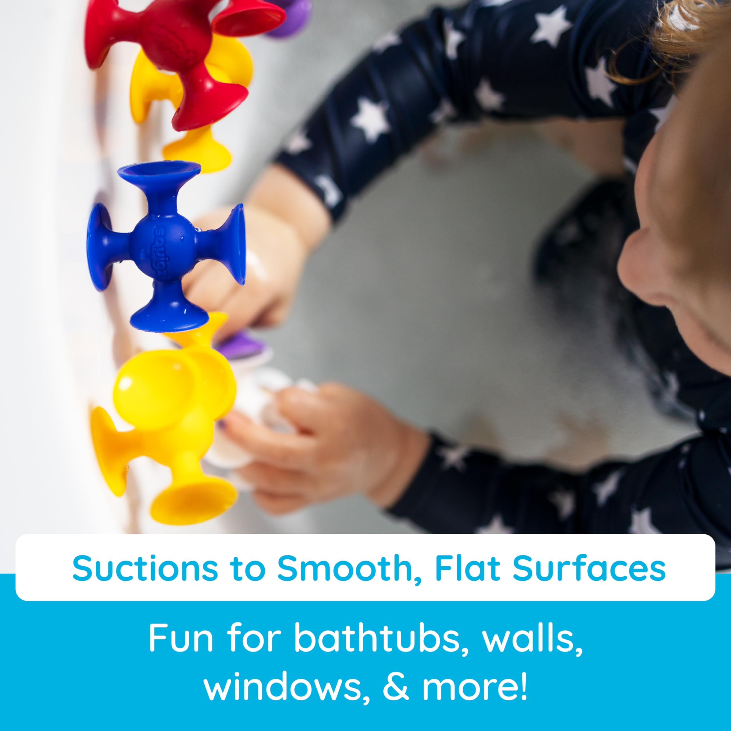 Fat Brain Toys Squigz Starter Set - Suction Construction Toy | 22 Pieces | Ages 3+ 5