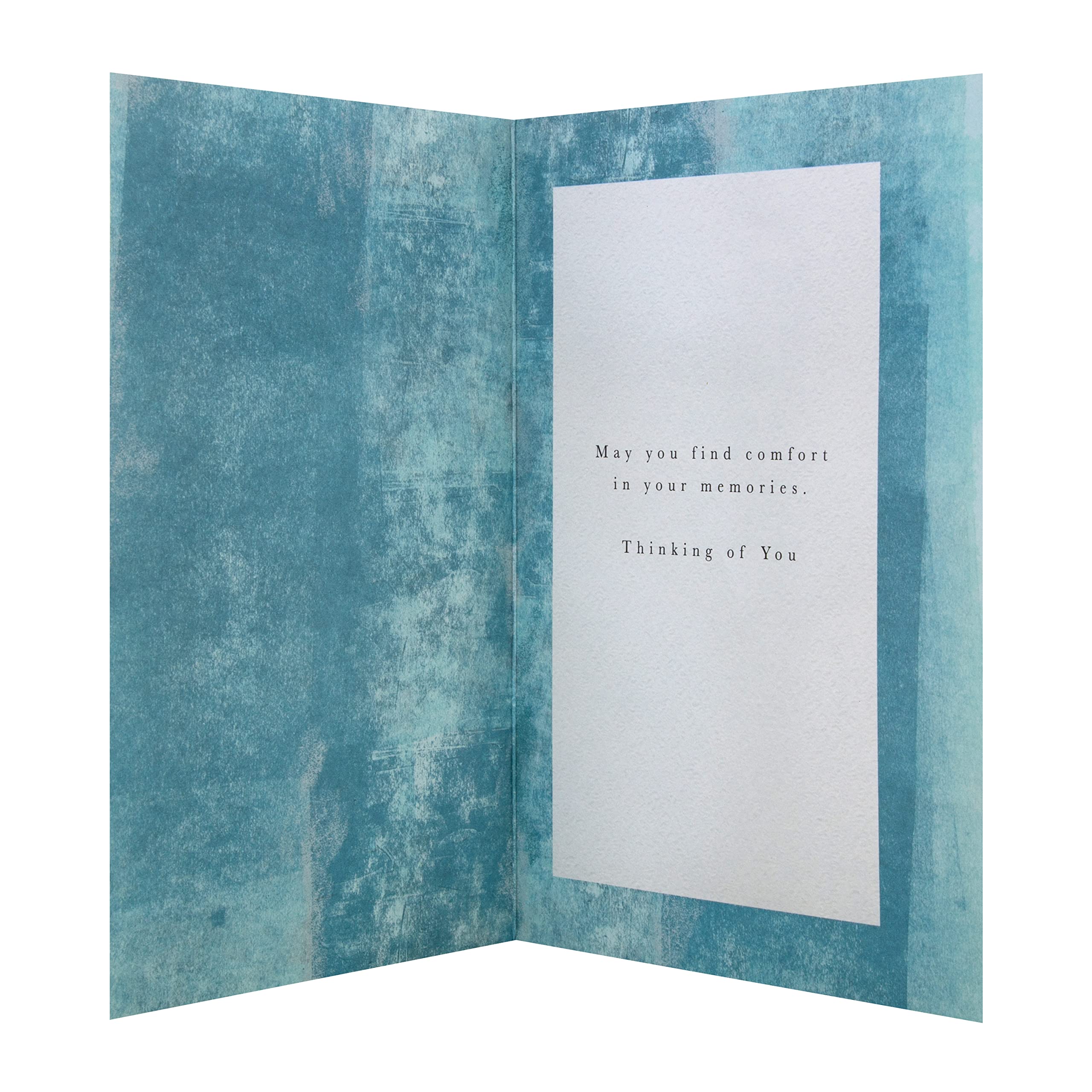 Hallmark Sympathy Card - Wooden Feather Design, Gold Foil Accents | FSC Certified | Pack of 1