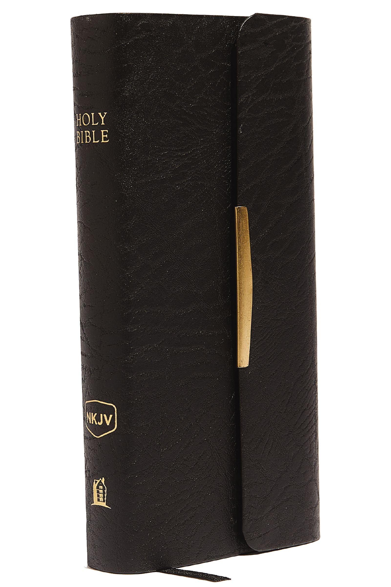 HarperCollins Old Testament - New King James Version Checkbook Bible | Snap Flap | Leather Bound