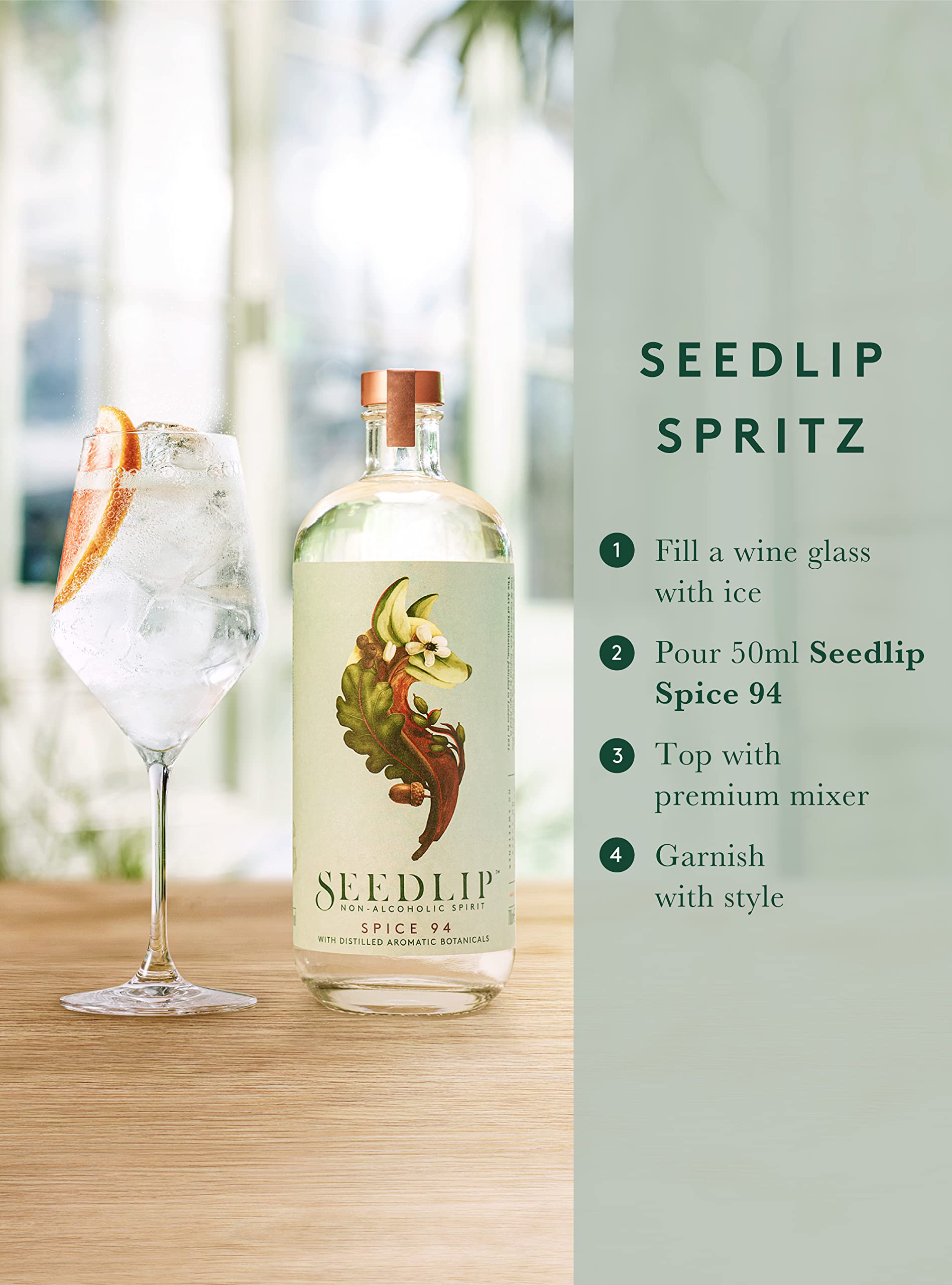 SEEDLIP Spice 94 Non-Alcoholic Spirit - Aromatic Botanical Distillate | 70cl 3