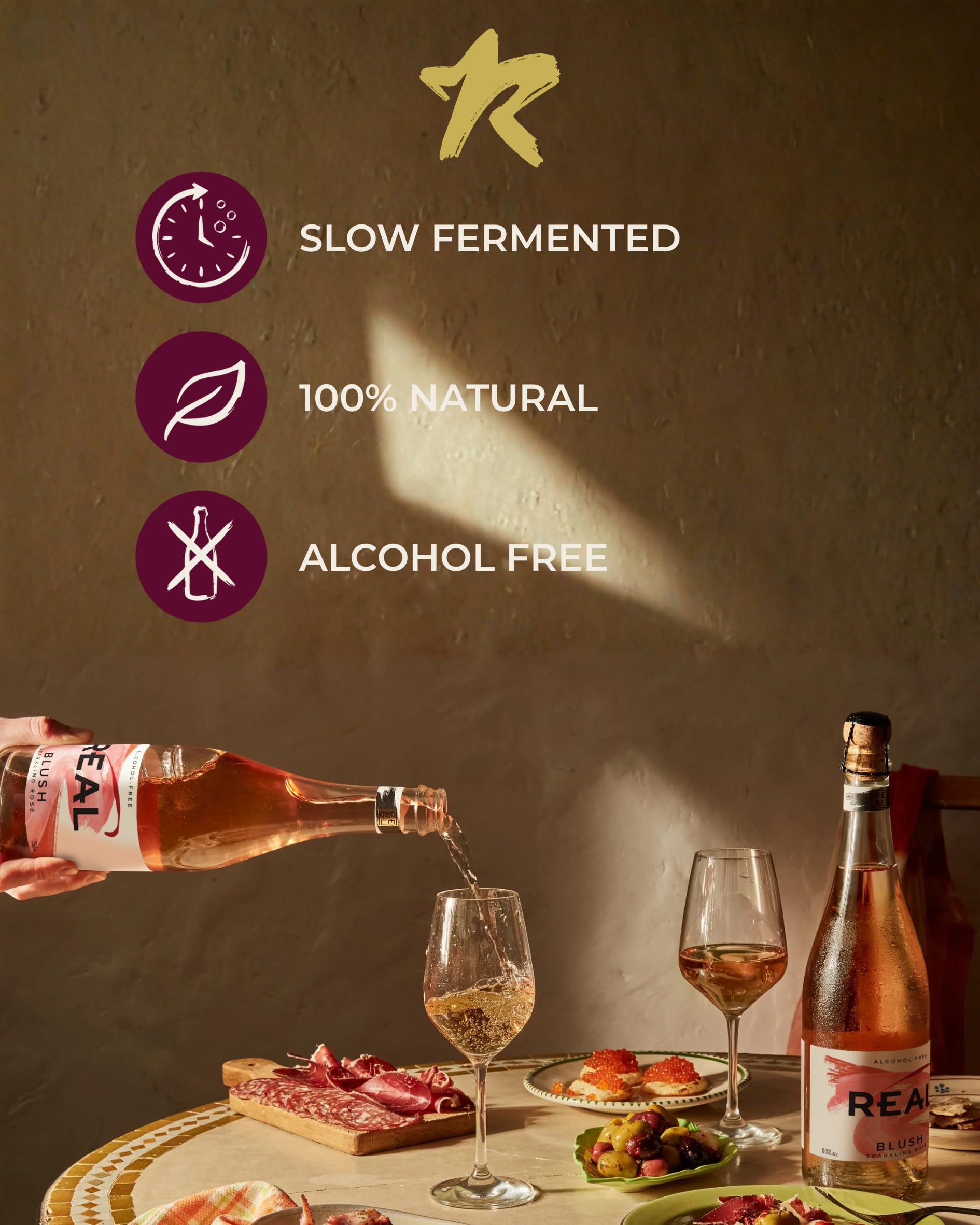 REAL Kombucha Blush Slow Fermented Sparkling Tea - 750ml | 100% Natural | Alcohol-Free 5