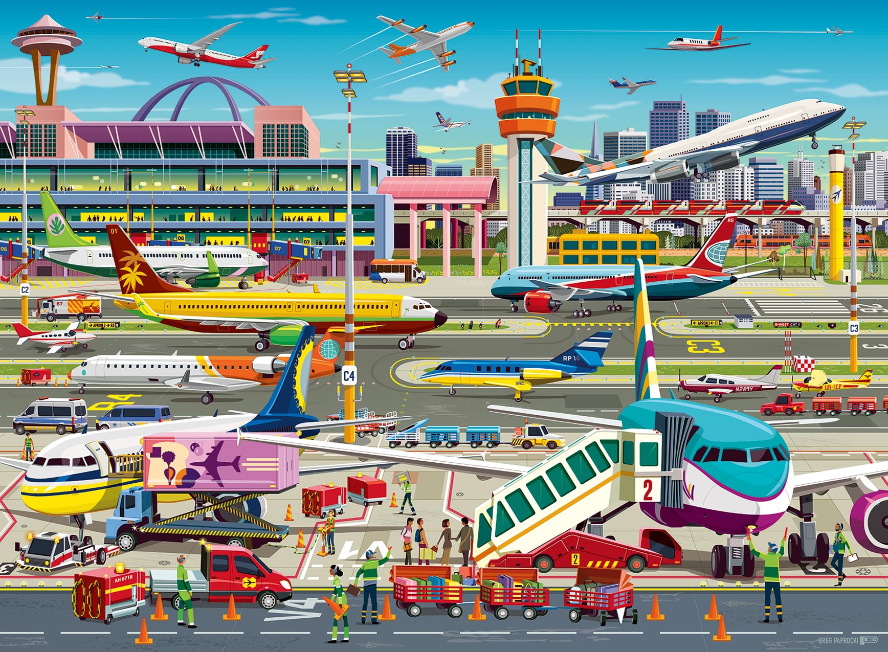 Ravensburger Airport Central Jigsaw Puzzle - 150 Pieces XXL Pieces for Ages 7+