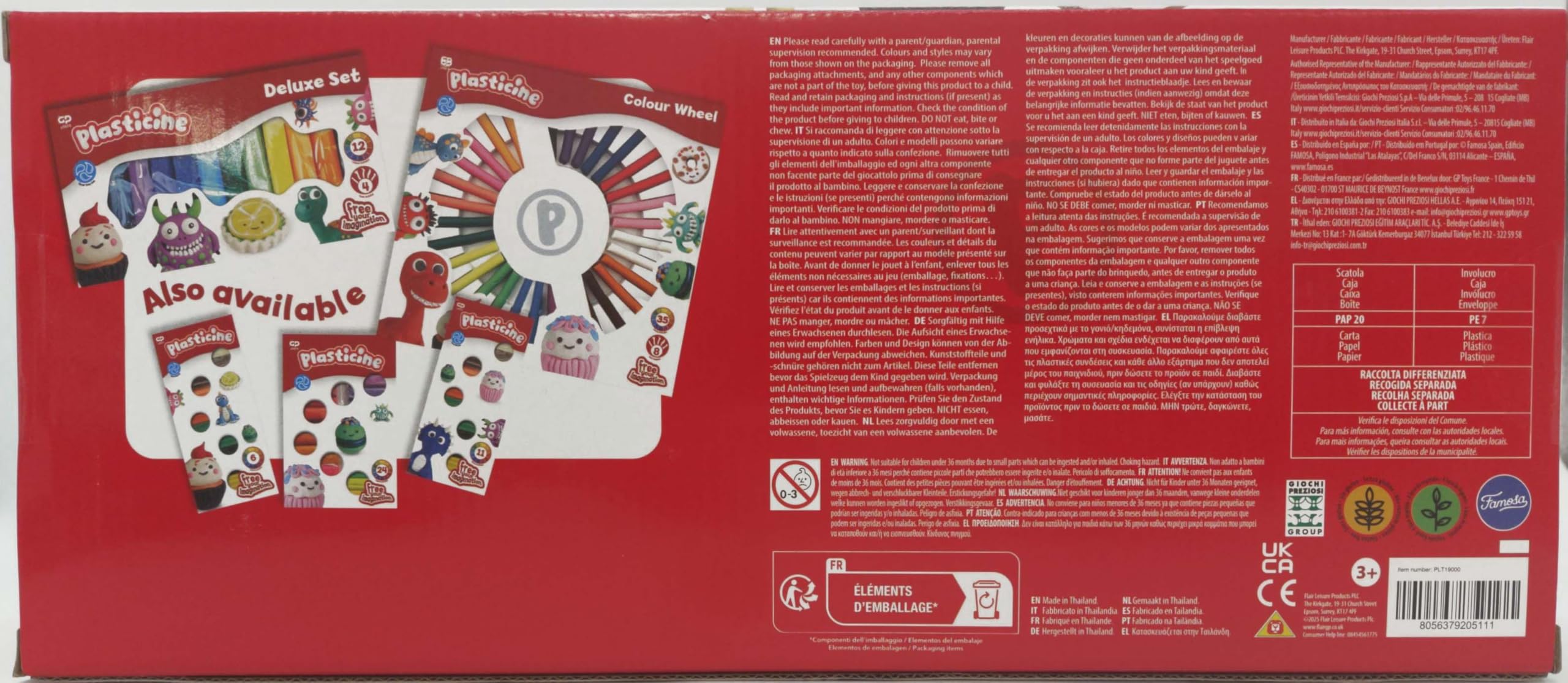 Plasticine Original Modelling Clay - Mega Refill Set with 16 Colours & Tools | Ages 3+