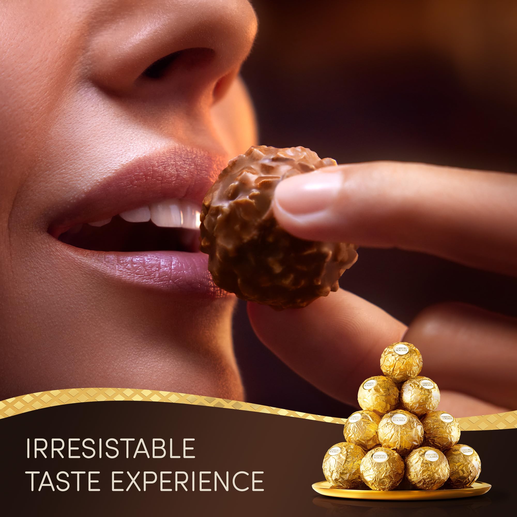 Ferrero Rocher Pralines Chocolate Candy Variety Pack - 48 Pieces, 600g Bulk Box 3