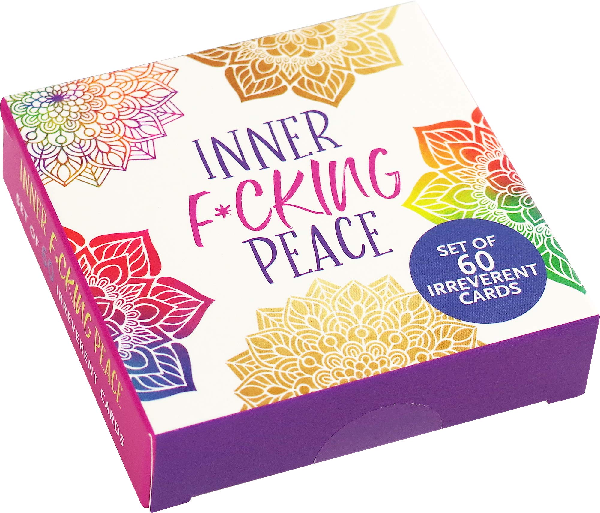 Peter Pauper Press Inner Fucking Peace Motivational Card Deck - 60 Cards | Mature Content | English