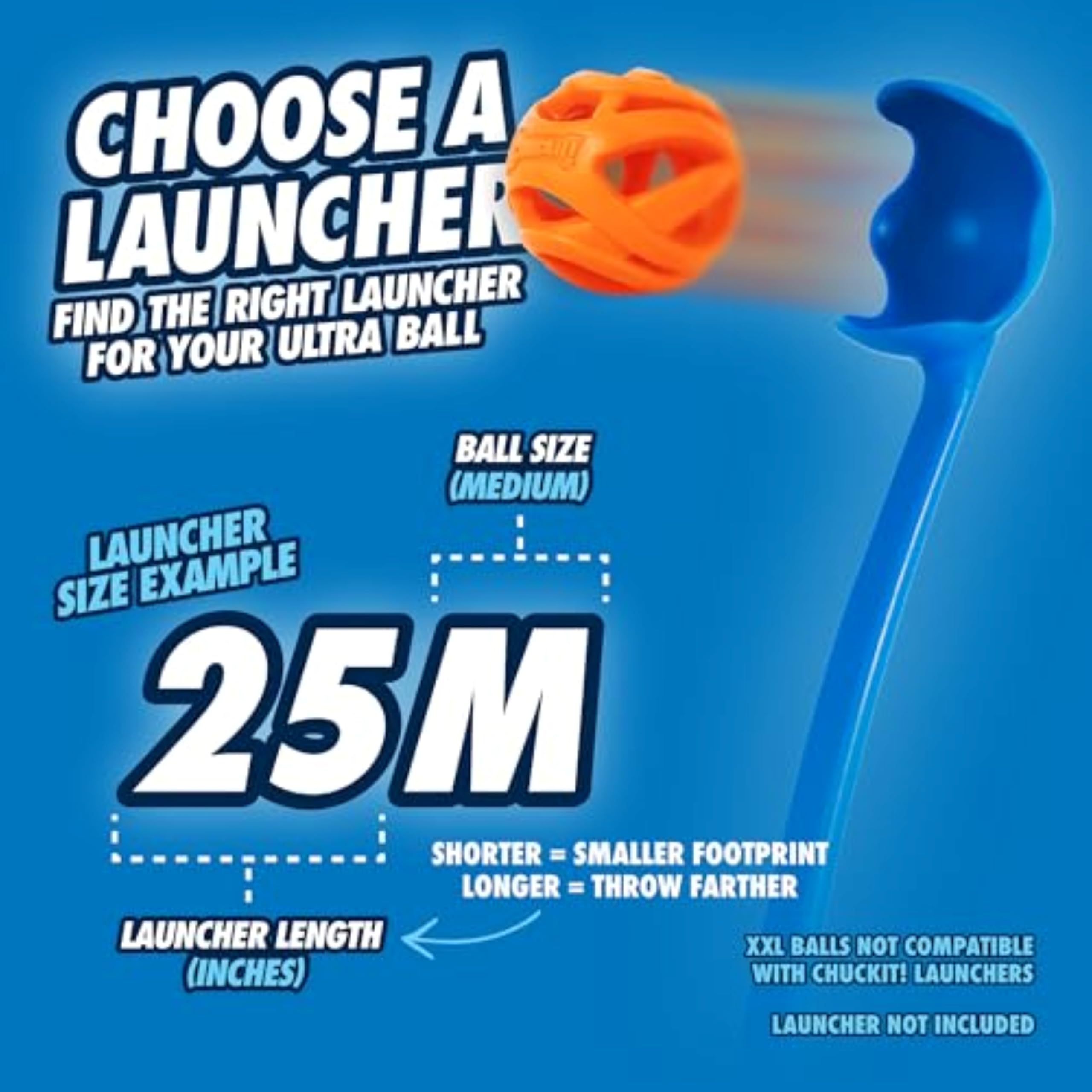 Chuckit! Air Fetch Ball - High Bounce Lightweight Rubber Dog Toy | Medium Size | Multi-colored 6