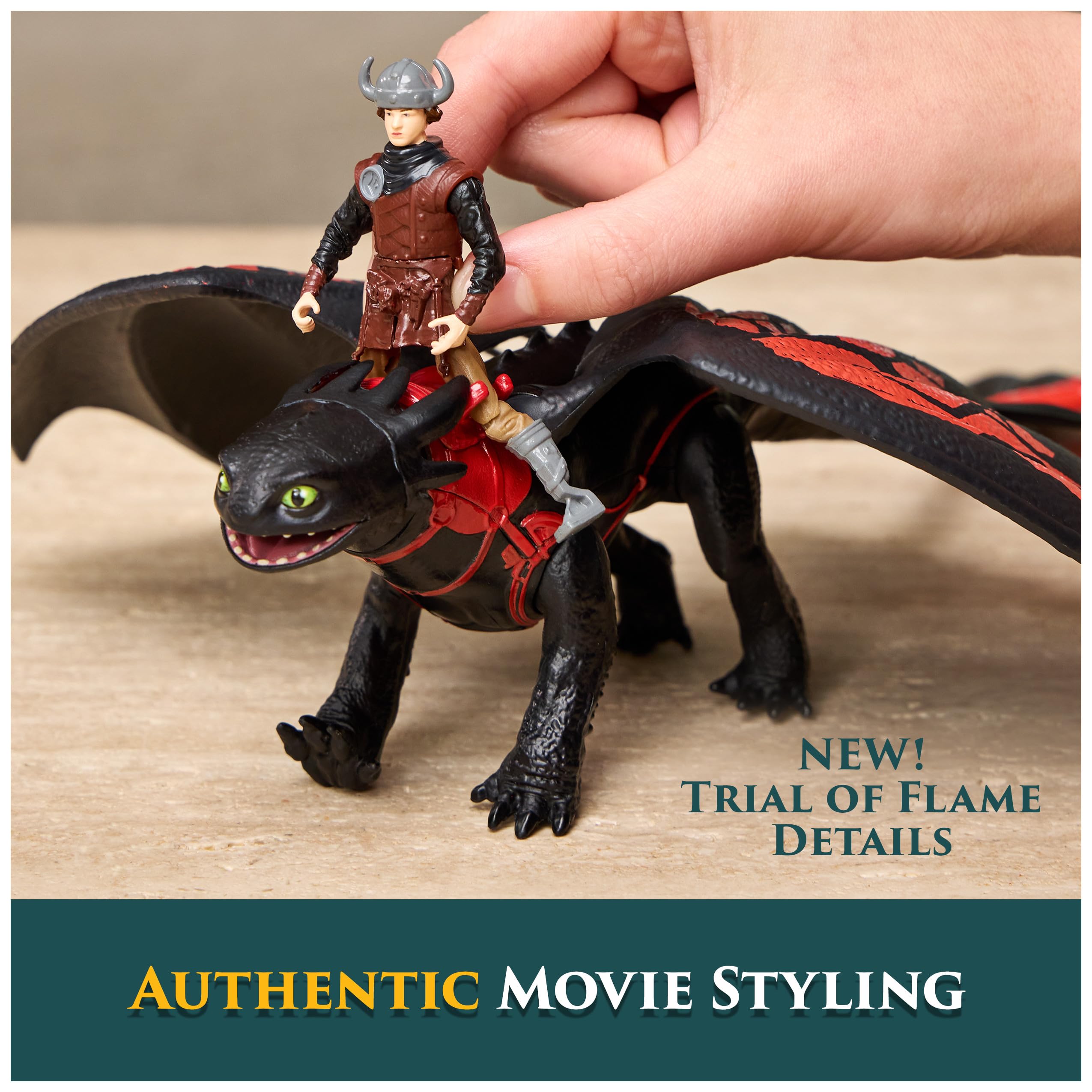 Dreamworks Dragons Toothless & Hiccup Action Figure | 10 Inches | Ages 4+ | Multicolor 5