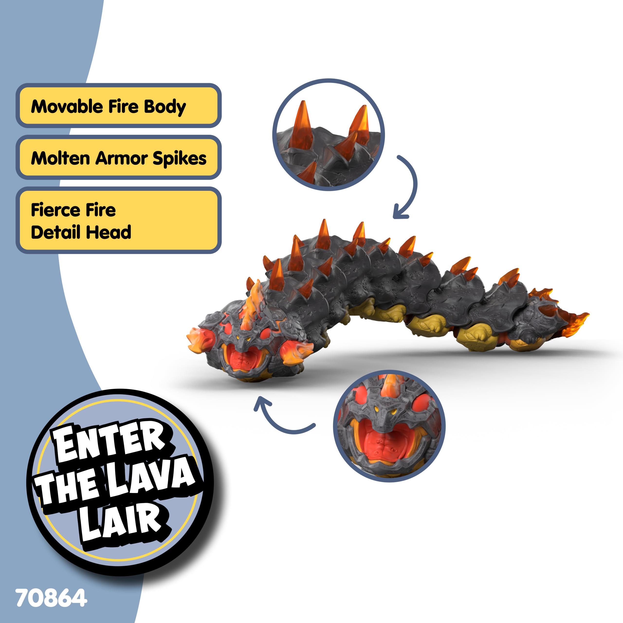 Schleich Eldrador Fire Worm Toy Figurine - Ages 7+ | 25cm Length | 70864 2