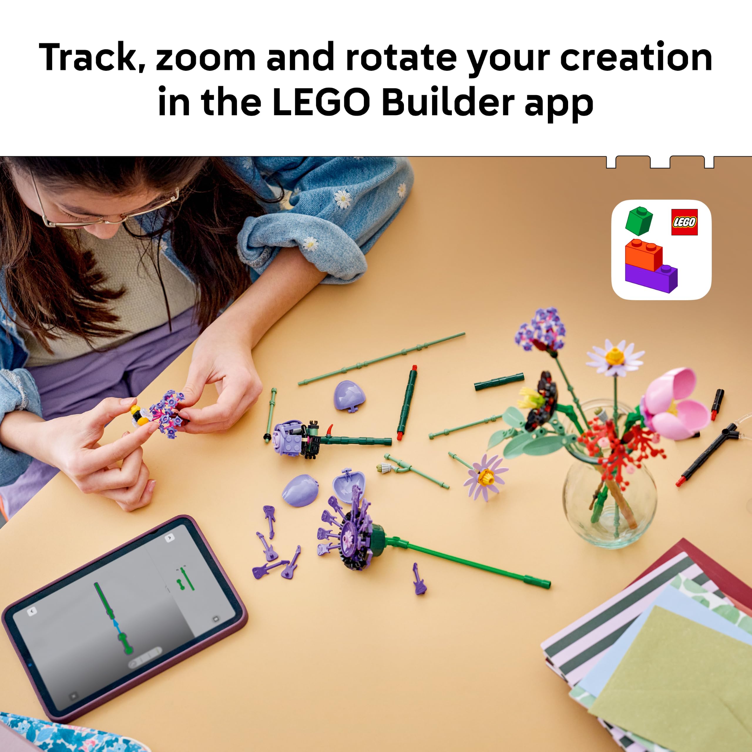 LEGO Botanicals Olivia Rodrigo's Flower Bouquet Building Set | 11 Flowers | Ages 9+ 6
