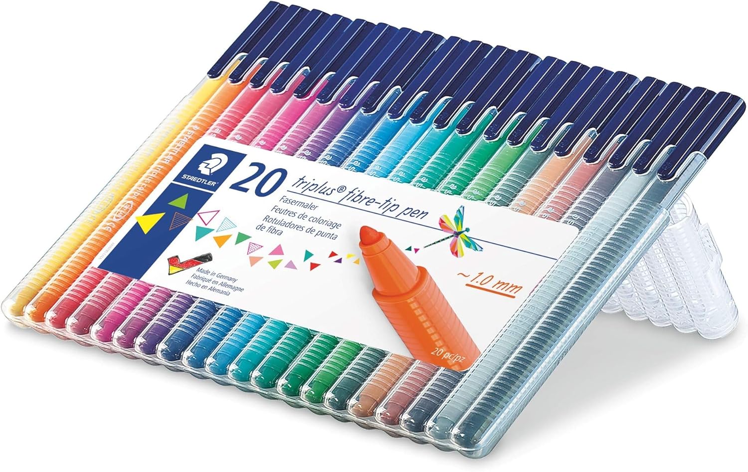 STAEDTLER 323 SB20 Triplus Colour Fibre-tip Pens, 1.0 mm, Assorted Colours, Pack of 20 8