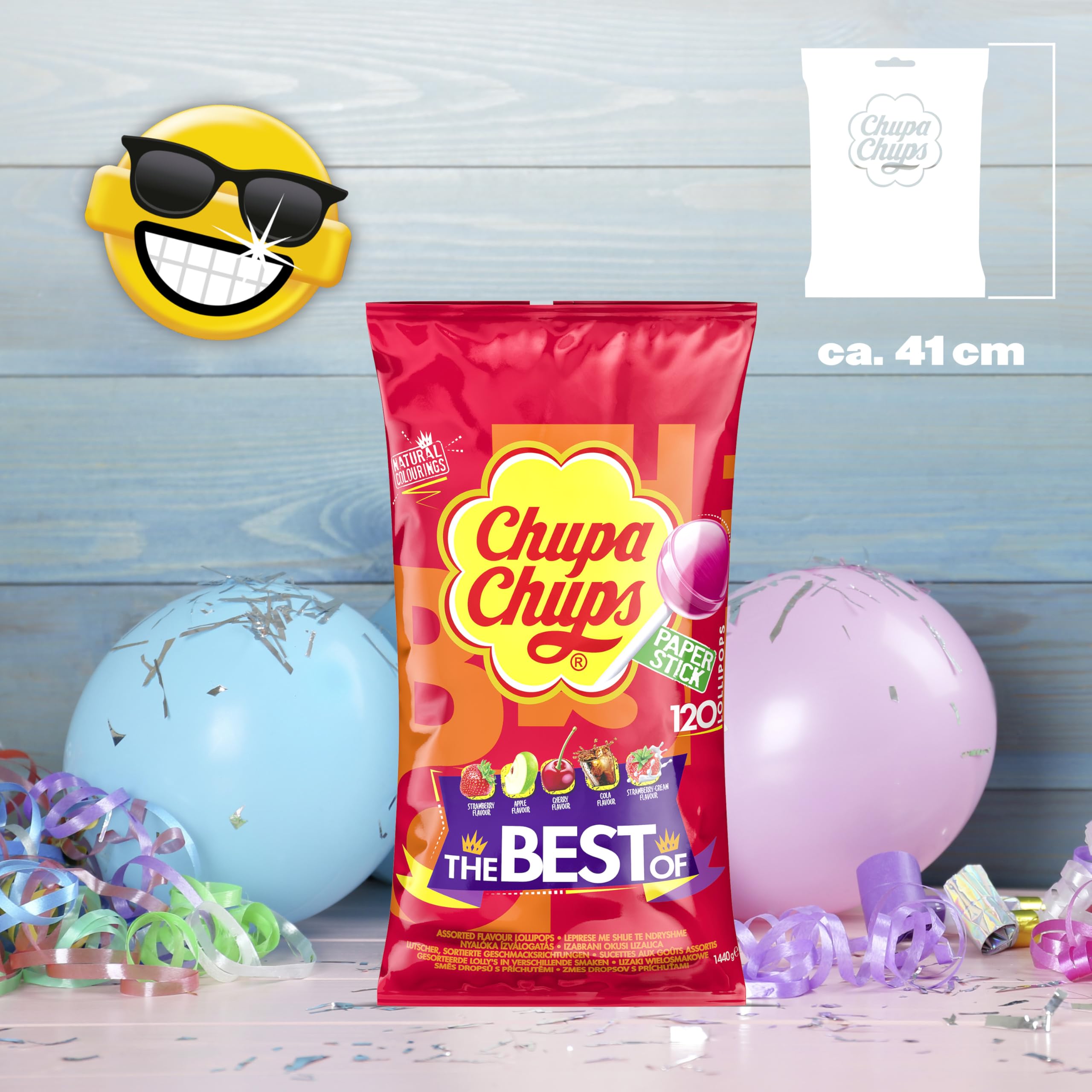 Chupa Chups The Best of Lollipop Party Bag | 120 Count | 5 Classic Flavours 3