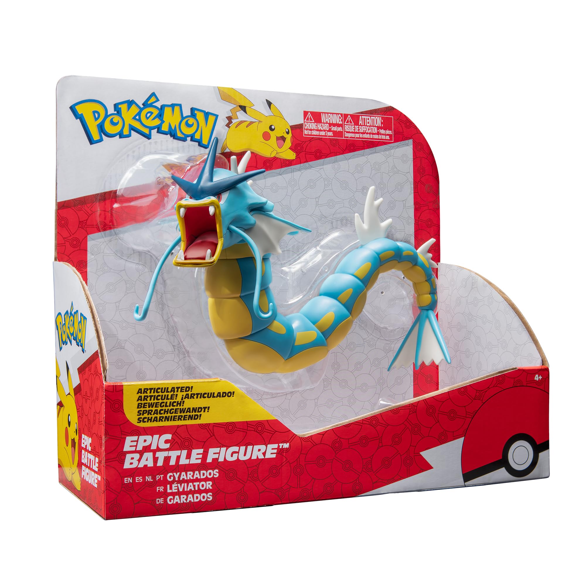 Pokémon Garados Epische Kampffigur – 30 cm große, bewegliche Actionfigur mit Ausstellungsständer 8