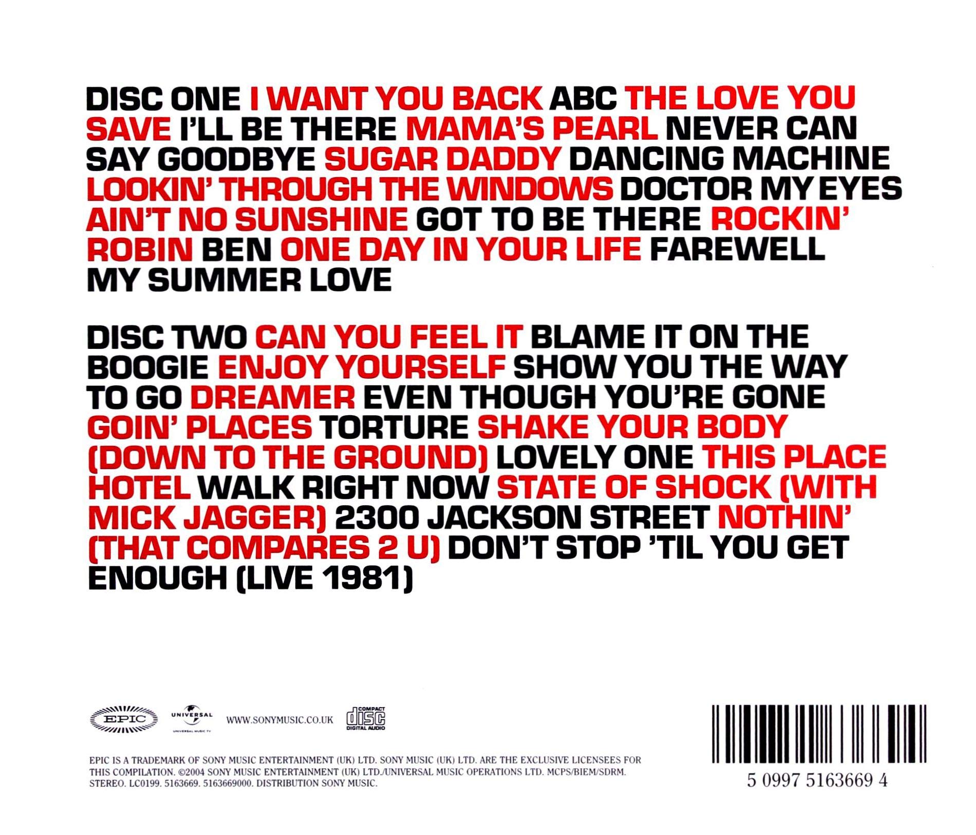 The Jacksons - The Very Best of the Jacksons [2CD Compilation]
