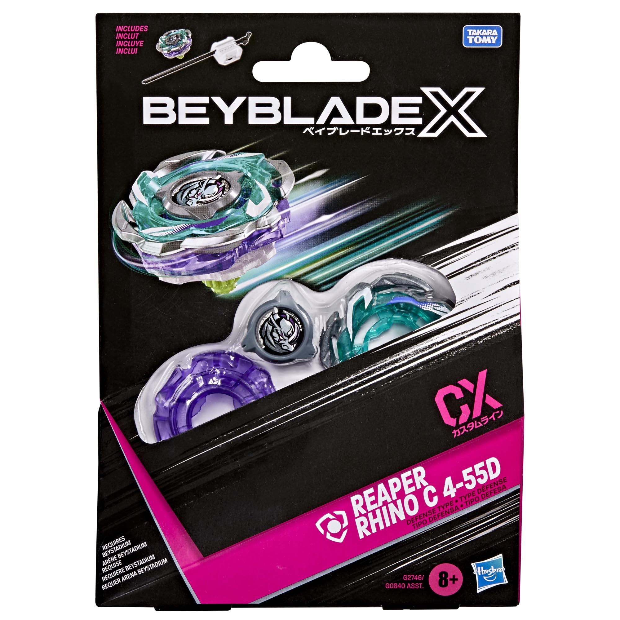 Hasbro Beyblade X Reaper Rhino C 4-55D CX Starter Pack | Right-Spin Defense Type | Ages 8+ 3