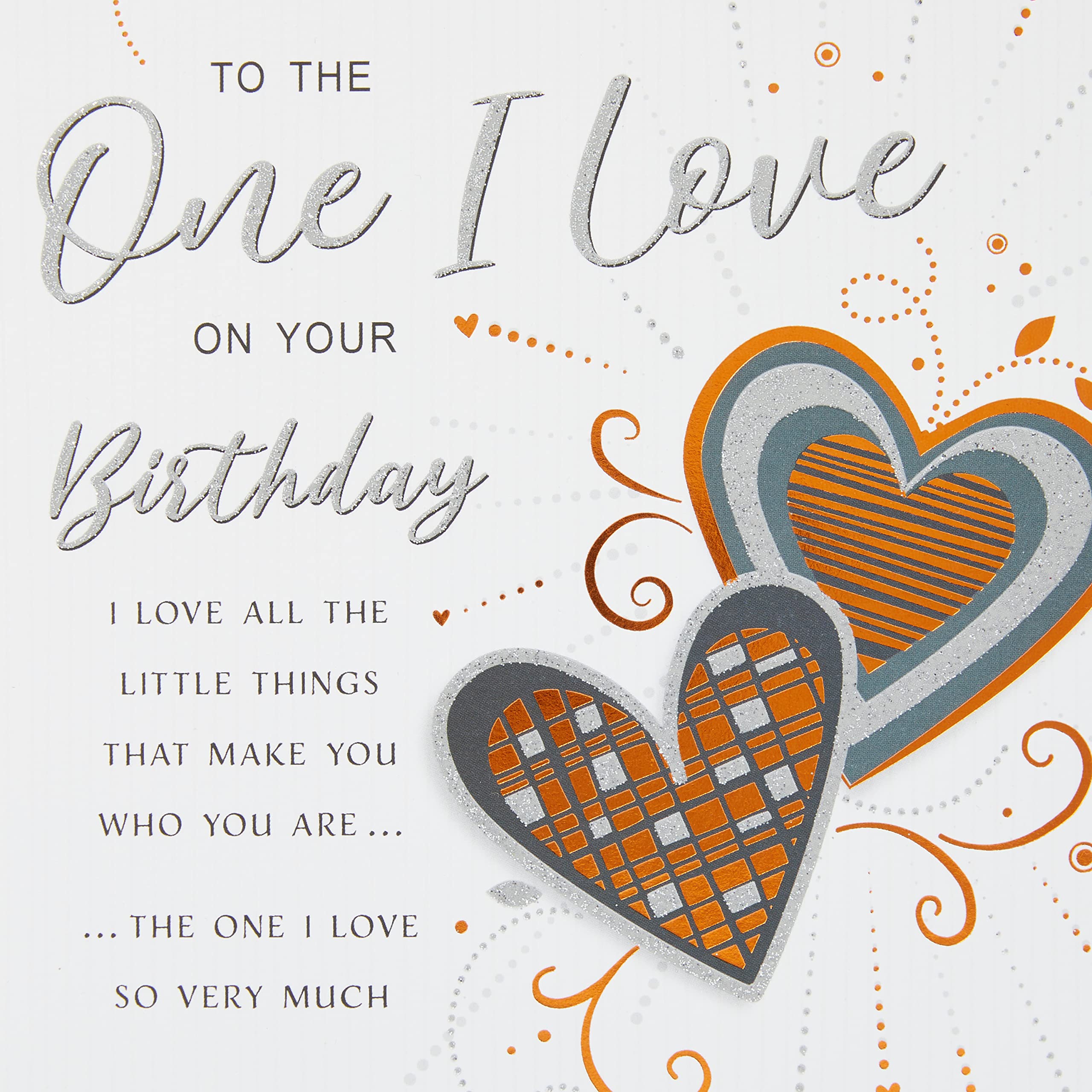 Piccadilly Greetings Regal Publishing C80751 Modern Birthday Card | One I Love | Grey | 9 x 6 inches 3