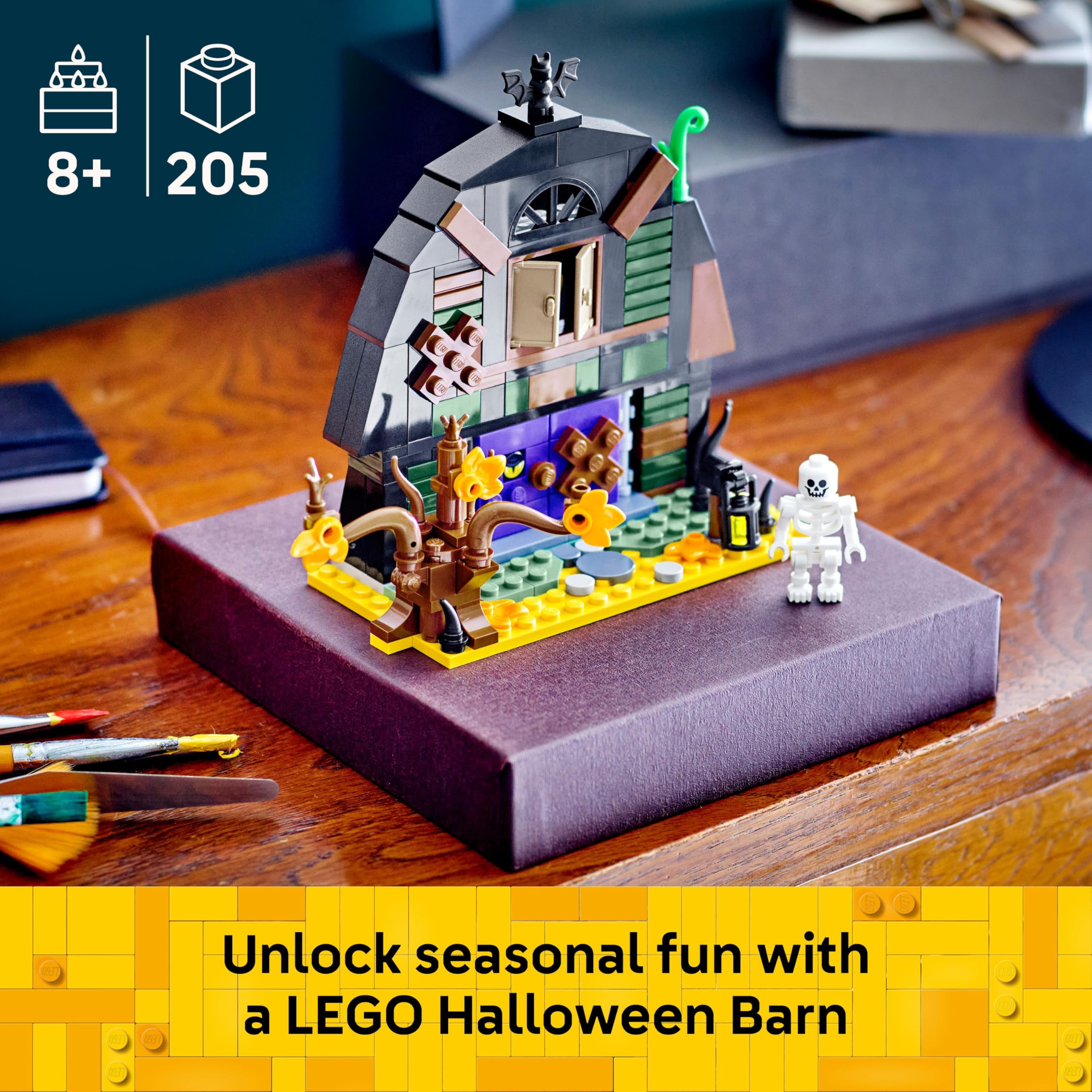 LEGO Halloween Barn Building Set 40721 - Skeleton Minifigure & Decor | Ages 8+ 3