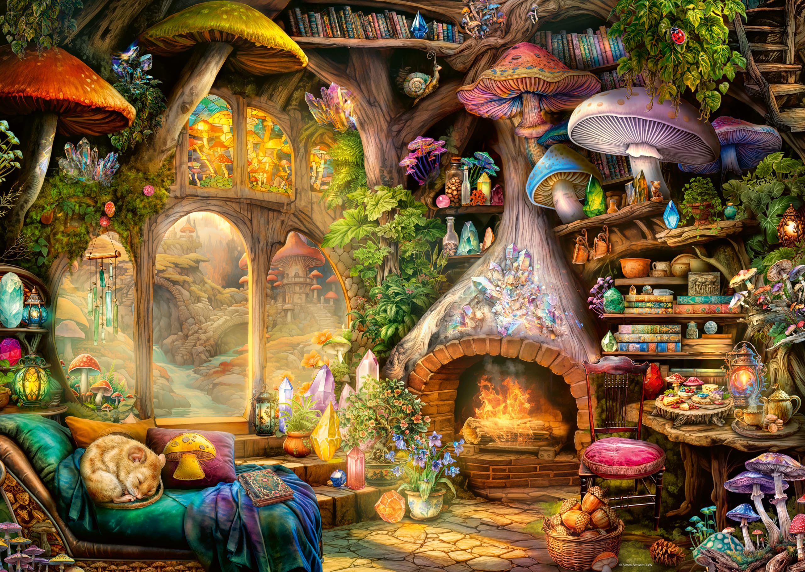 Ravensburger Mushroom Cottage Jigsaw Puzzle - 1000 Pieces | 70 x 50 cm | Age 12+