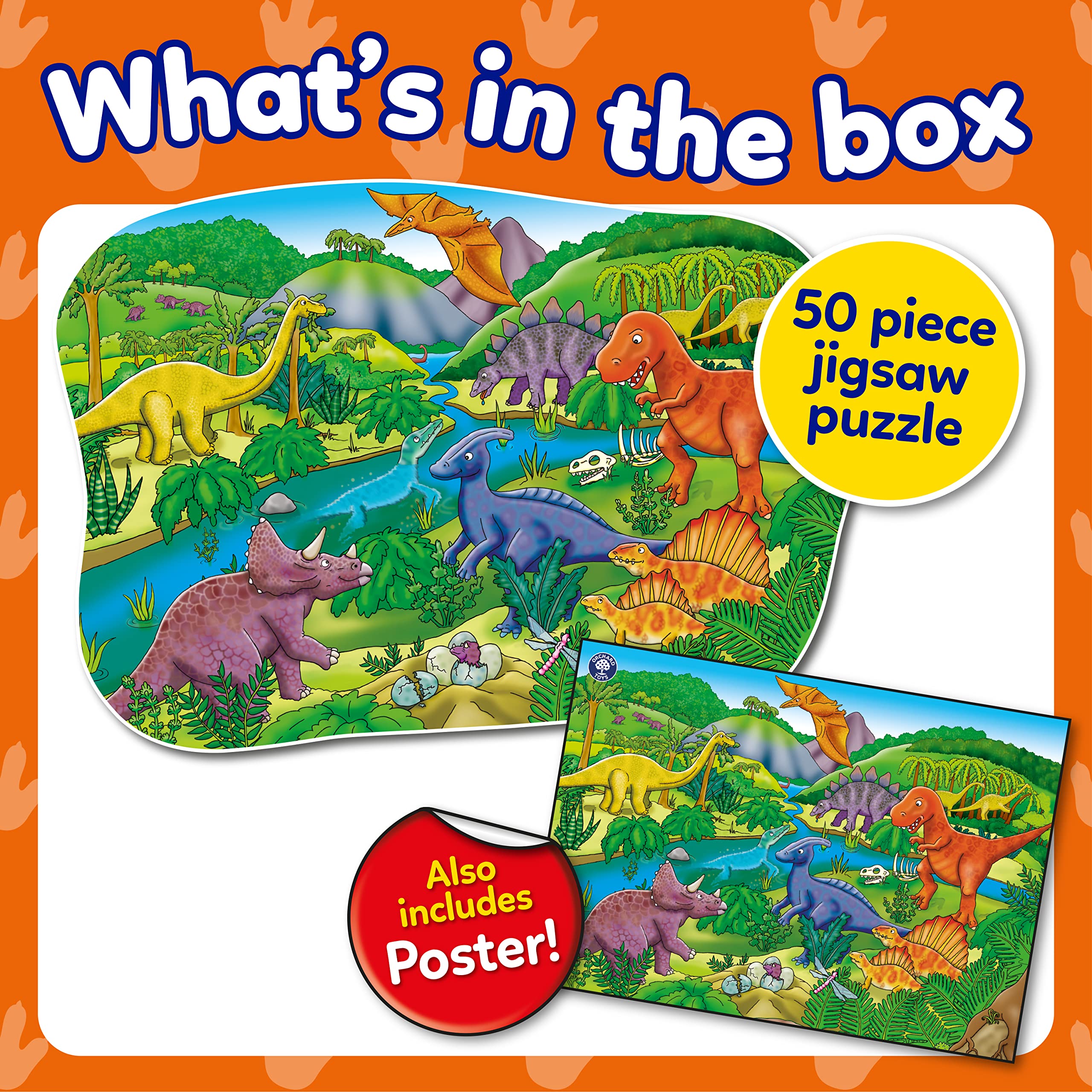 Orchard Toys Big Dinosaurs Floor Puzzle - 50-Piece Educational Jigsaw for Ages 4-8 7