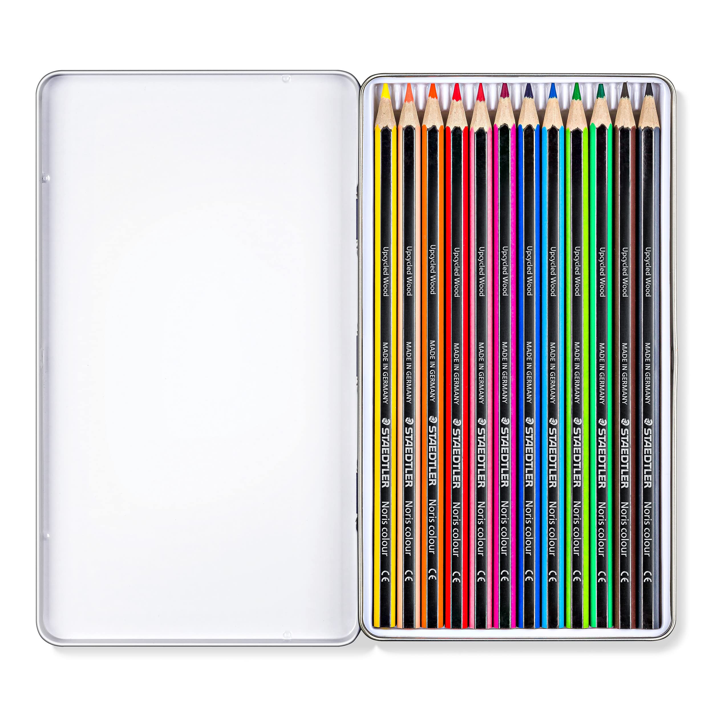 STAEDTLER 185 M12 Noris Colour Colouring Pencils - 12 Assorted Colours (Tin 6