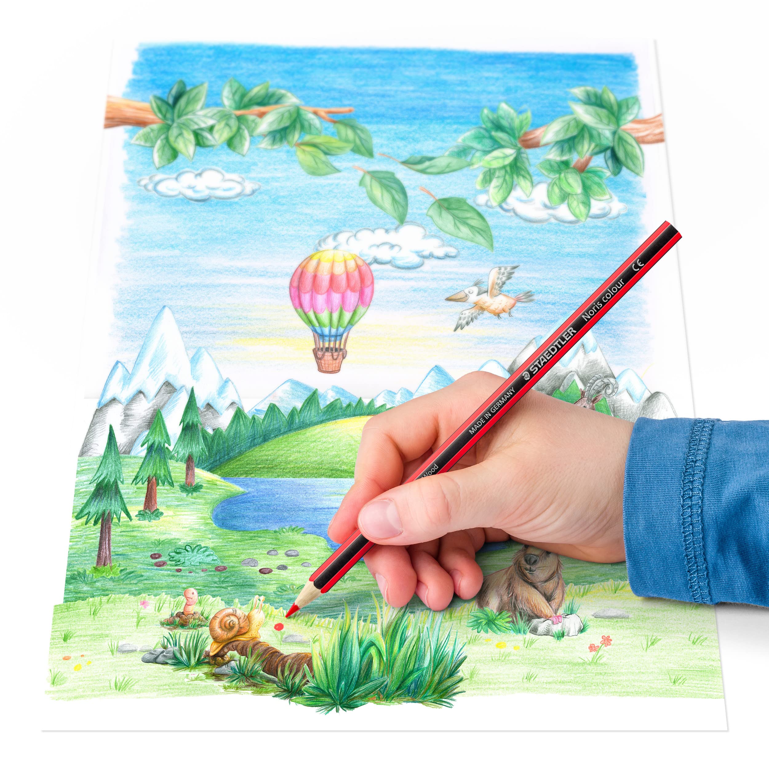 STAEDTLER 185 M12 Noris Colour Colouring Pencils - 12 Assorted Colours (Tin 7