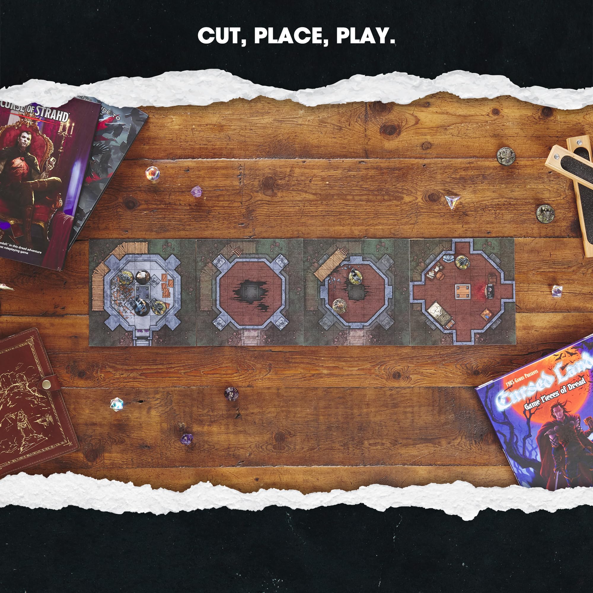 Dungeon Craft Cursed Lands Brettspiel – über 1000 wendbare Geländestücke für Dungeons &amp; Dragons Curse of Strahd 16