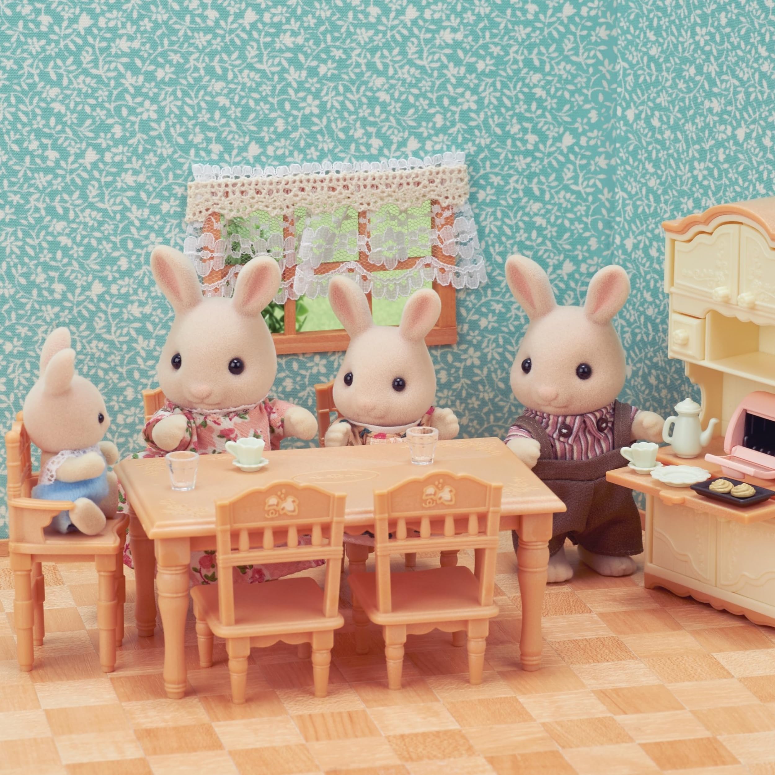 Sylvanian Families Dining Room Set 5340 - Dollhouse Furniture Playset for Ages 3+ 4