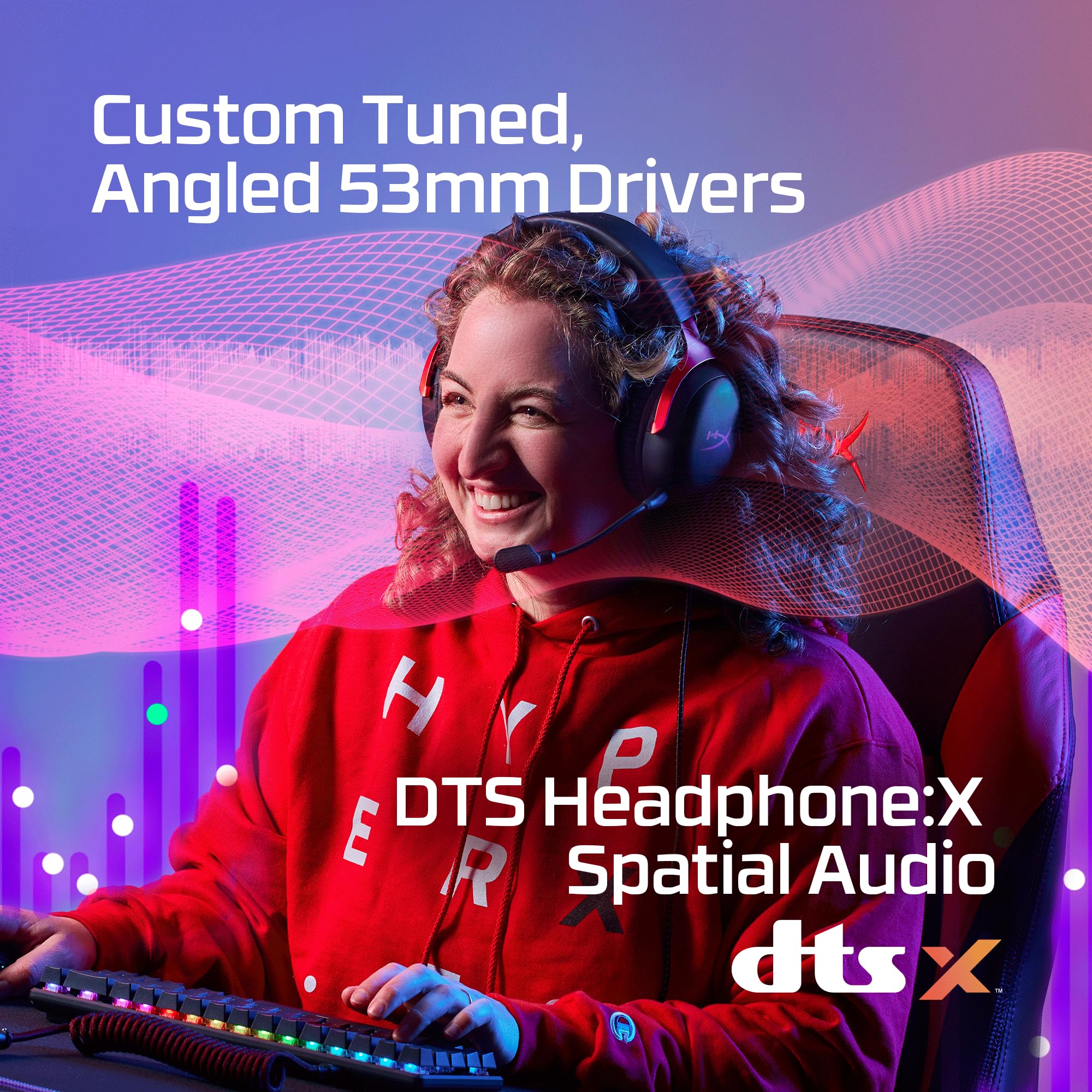 HyperX Cloud III Wired Gaming Headset - 53mm Drivers, DTS Spatial Audio, USB-C/A, 3.5mm, PC/PS5/Xbox 3