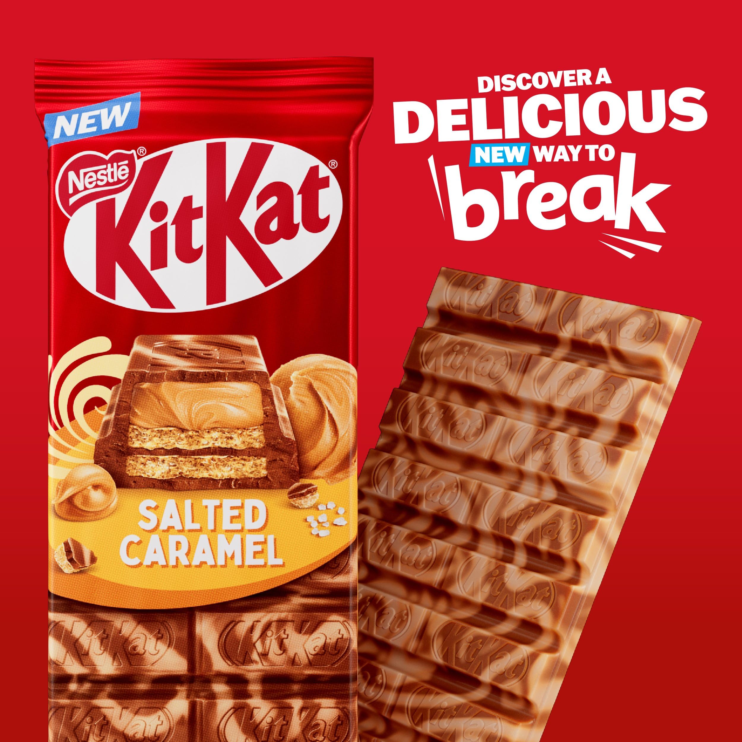 KitKat - Knusprige Waffeln mit gesalzenem Karamell und Milchschokolade zum Teilen, 99 g 4