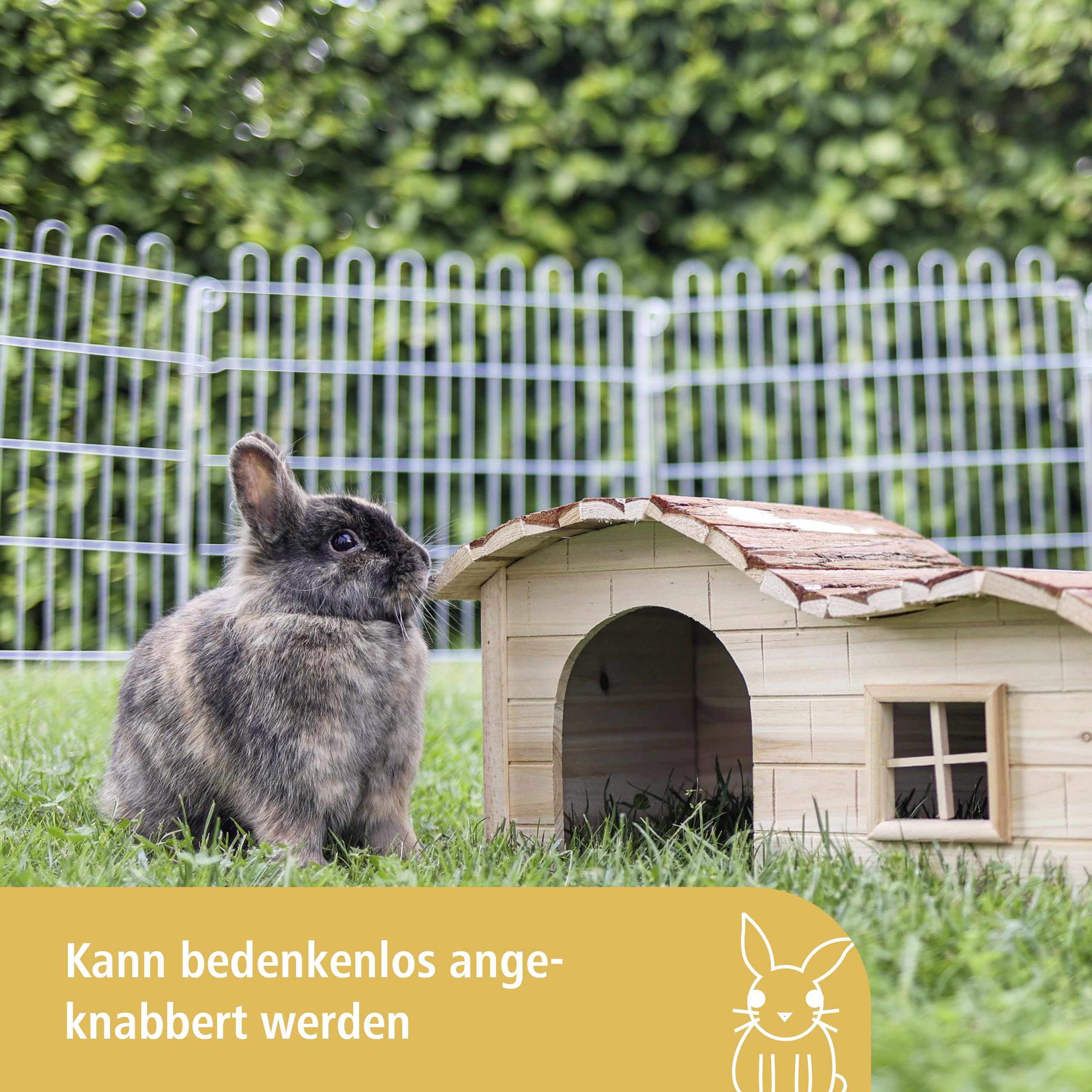 Kerbl Pet Nature Plus House - Untreated Natural Wood Shelter for Guinea Pigs & Dwarf Rabbits | 30x20x20 cm 5