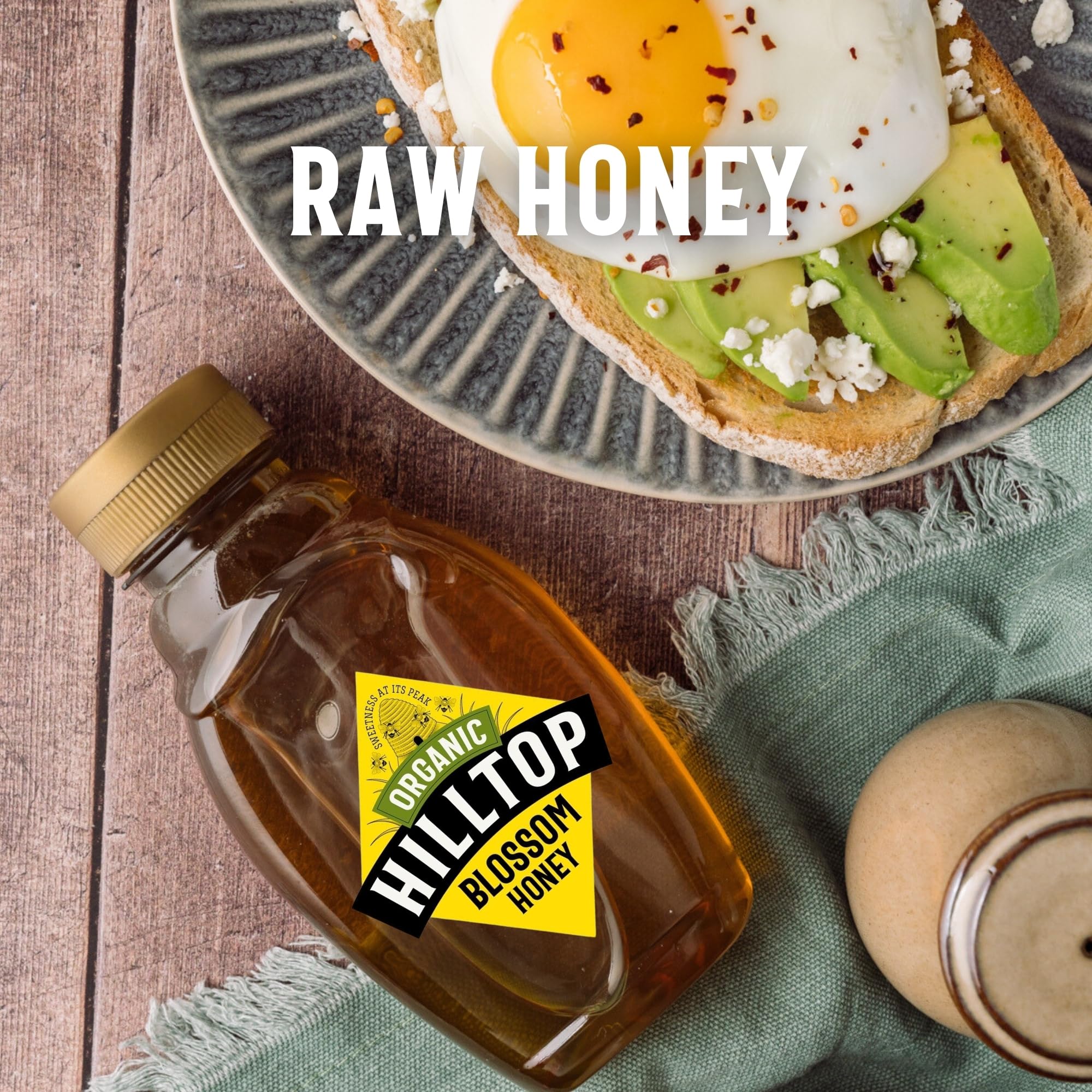 Hilltop Honey Organic Blossom Honey - Pure Natural Honey | Soil Association Certified | 340g Squeezy Bottle 5