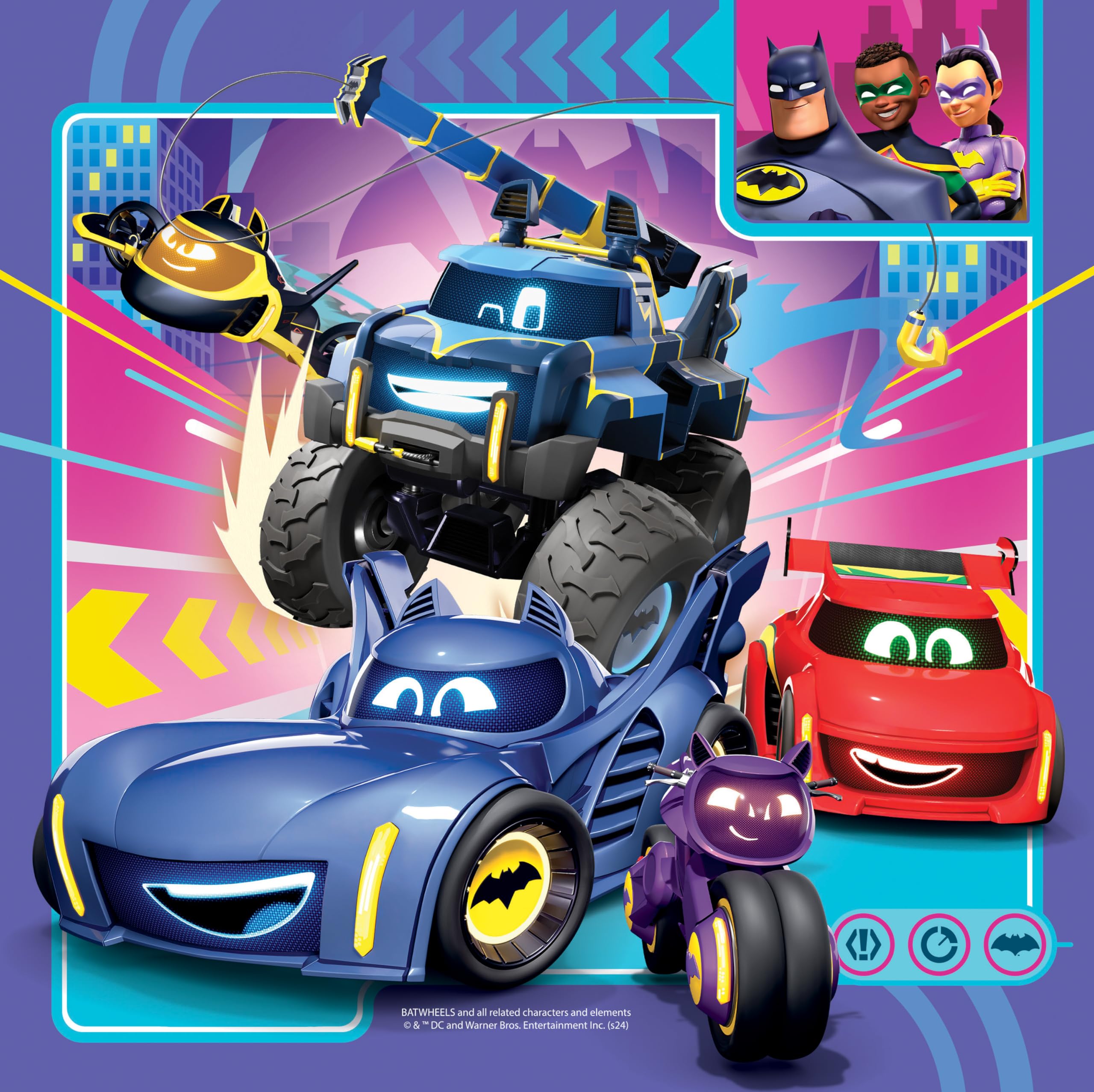 Ravensburger Batman Batwheels Jigsaw Puzzle - 3 x 49 Pieces | Ages 3+ | 17.8 x 17.8cm 3