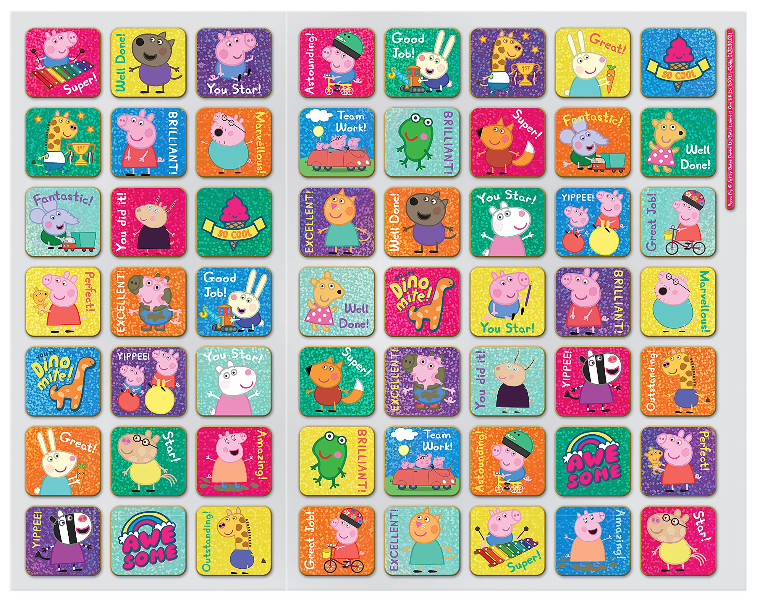 Paper Projects Peppa Pig Everyday Reward Chart with 56 Sparkly Stickers | Ages 3+ 3