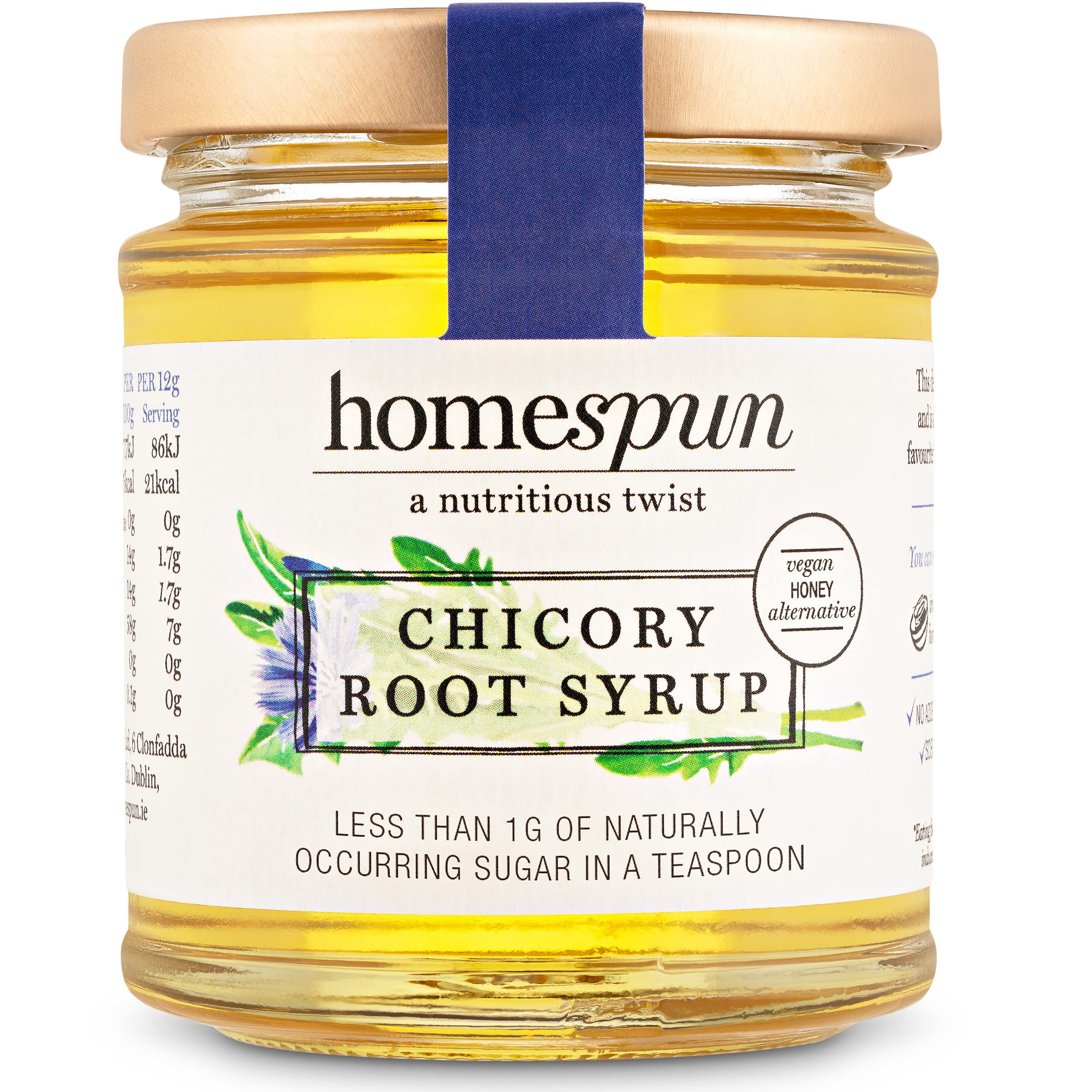 Homs pun Chicory Root Syrup - Keto & Low Carb Sweetener - Low Sugar, Vegan