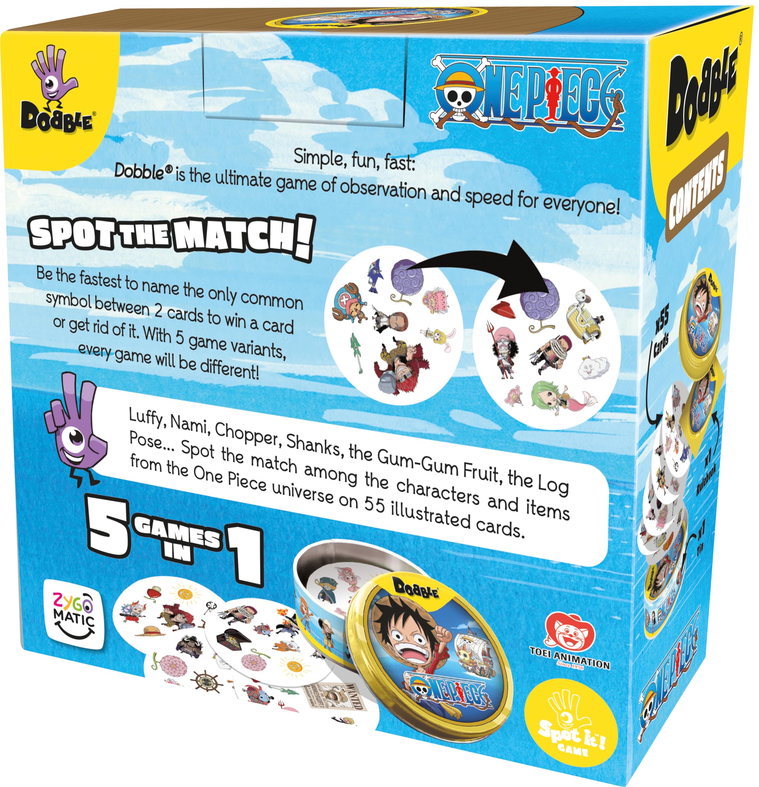 Asmodee Dobble One Piece - Fast-Paced Reaction Card Game | Ages 6+ | Unisex Adult 3