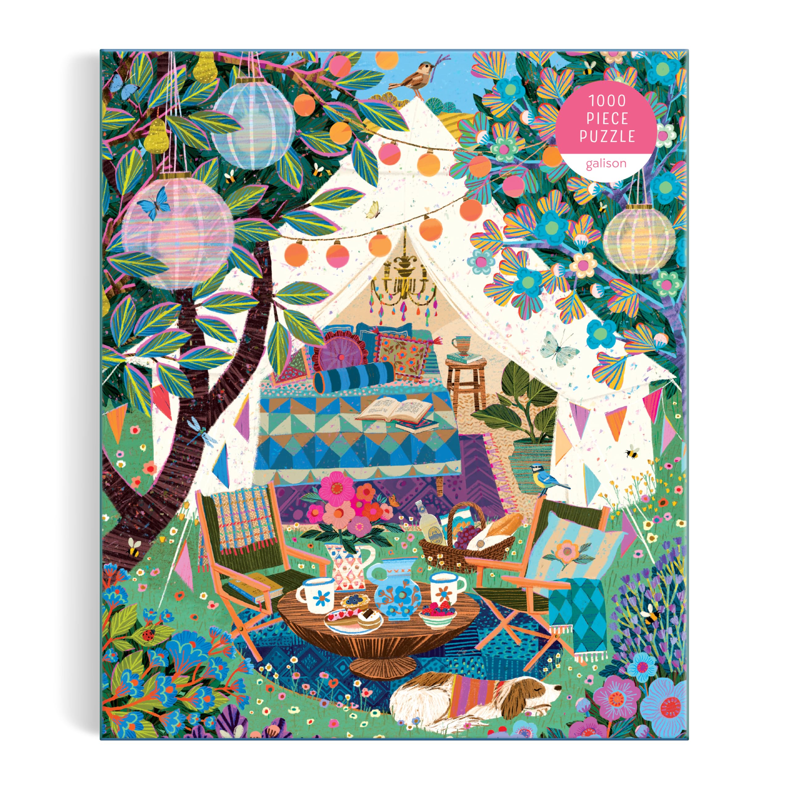 Galison Blooming Escape 1000 Piece Jigsaw Puzzle - Whimsical Outdoor Scene | 27" x 20" Finished Size | Ages 12+ 2