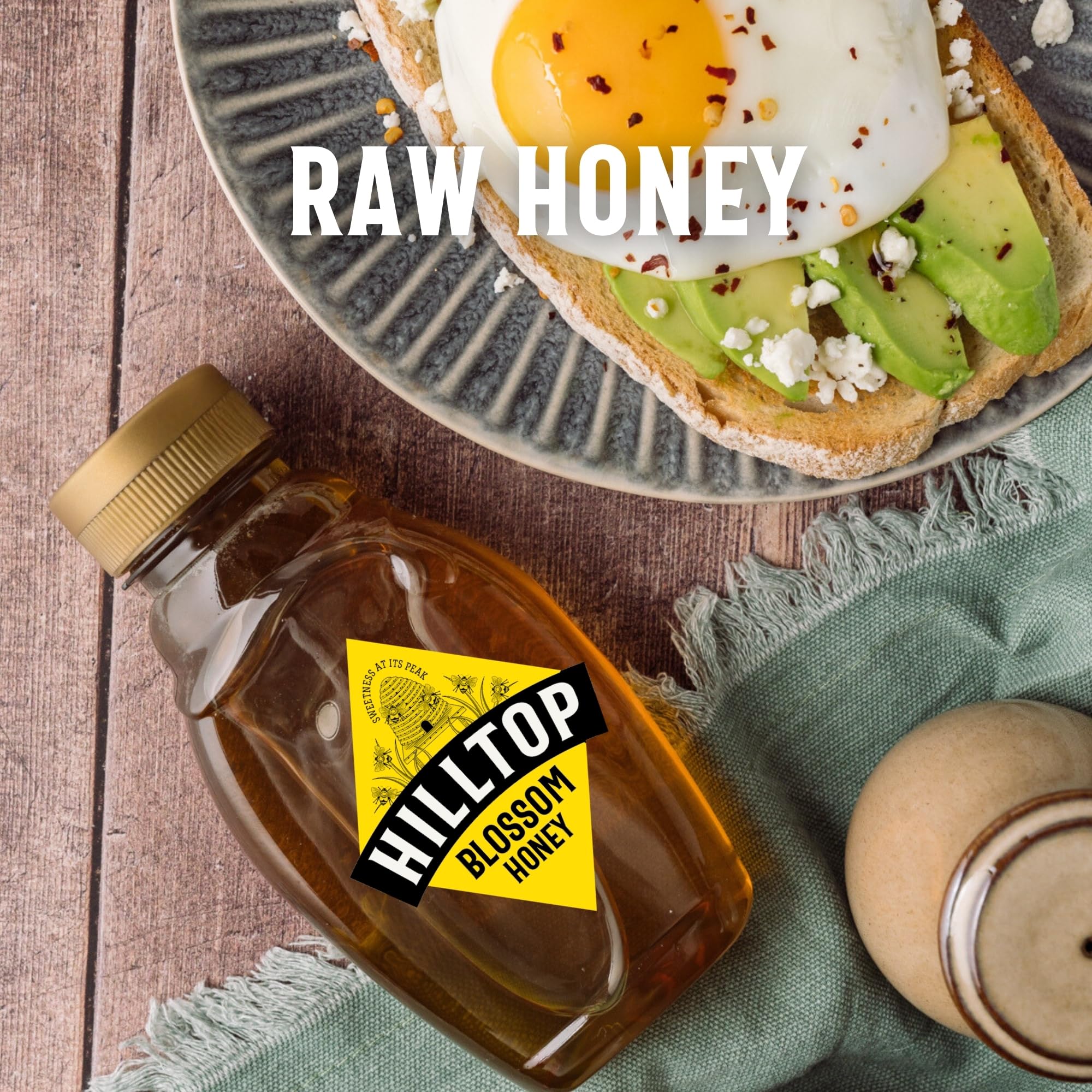 Hilltop Honey Blossom Honey - Pure Natural Honey | 340g Squeezy Bottle 5