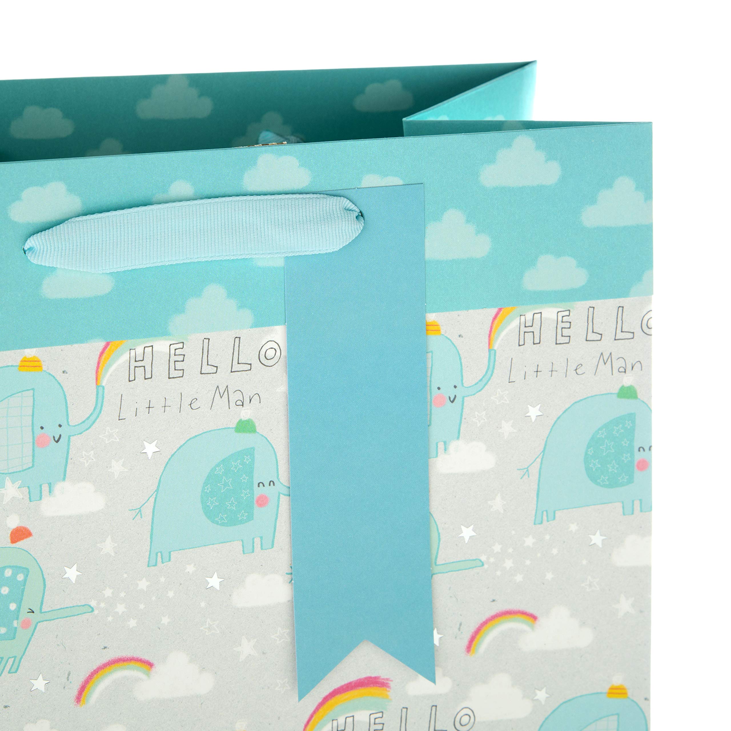 Hallmark Large Gift Bag - New Baby Boy Elephant Design | H 33 cm x W 26.5 cm 5