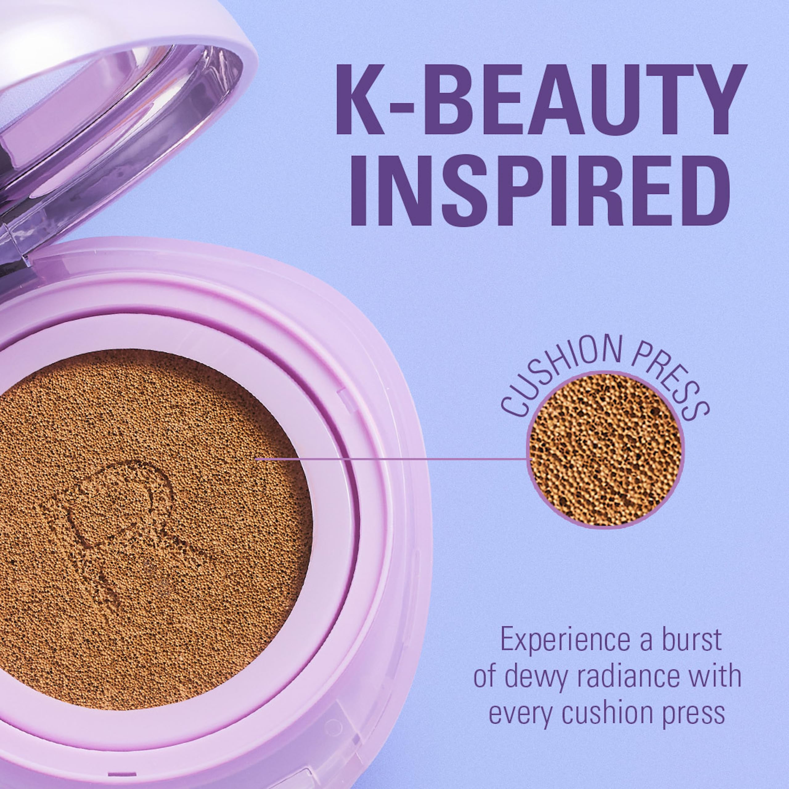 Revolution Beauty London Superdewy Cushion Foundation - Buildable Coverage | Hydrating | Medium Tan Neutral 3
