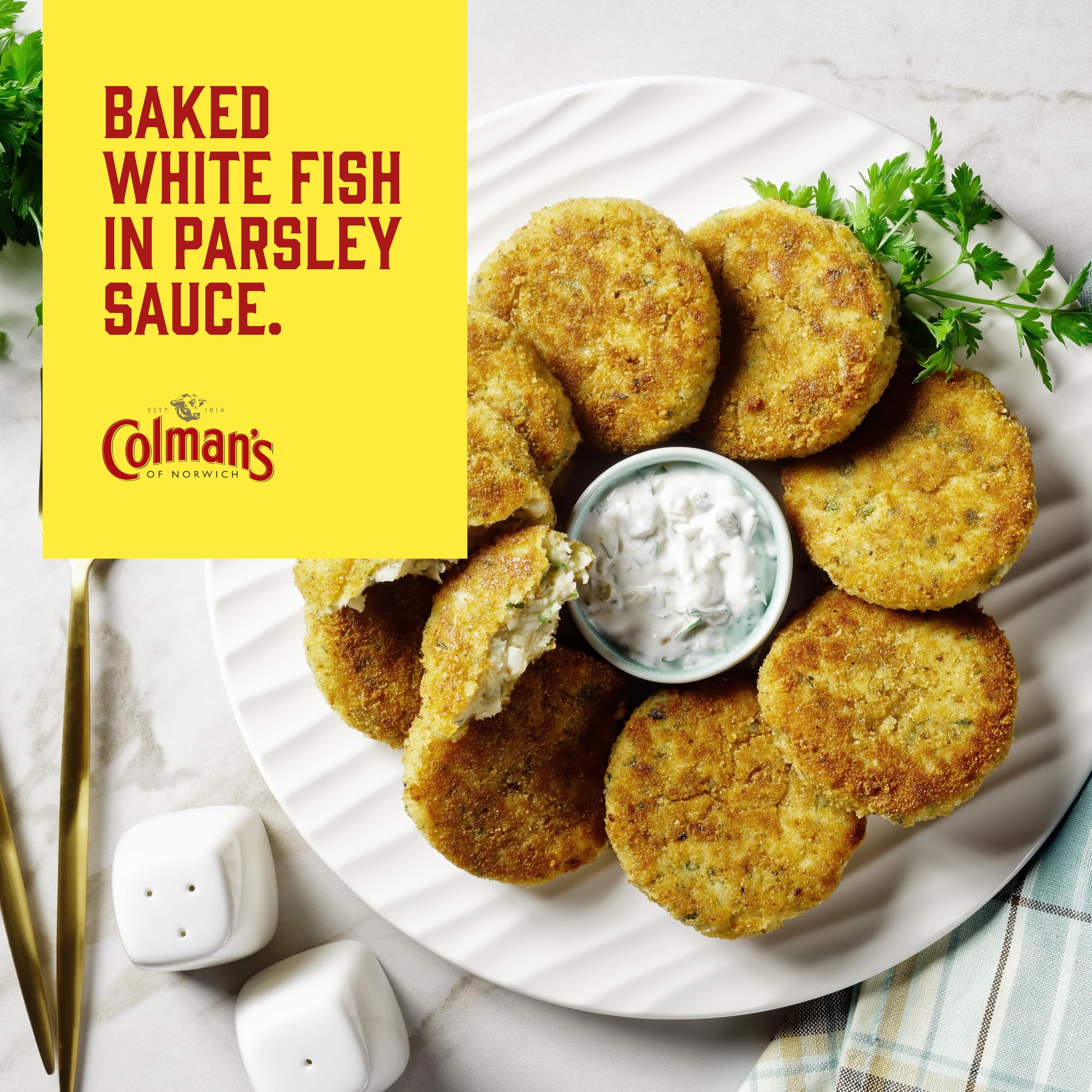 Colman's Parsley Sauce Mix with Herbs & Nutmeg for Midweek Meals | 20g Pack of 3 3