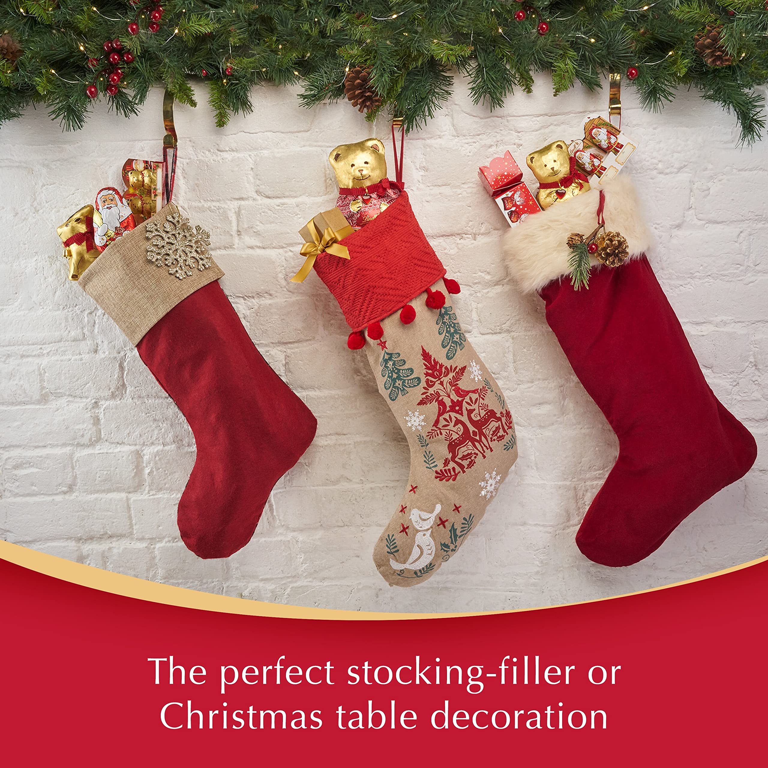 Lindt - Teddy Gold Milk Chocolate Christmas Tree Decorations 60g (6 Teddies) 8