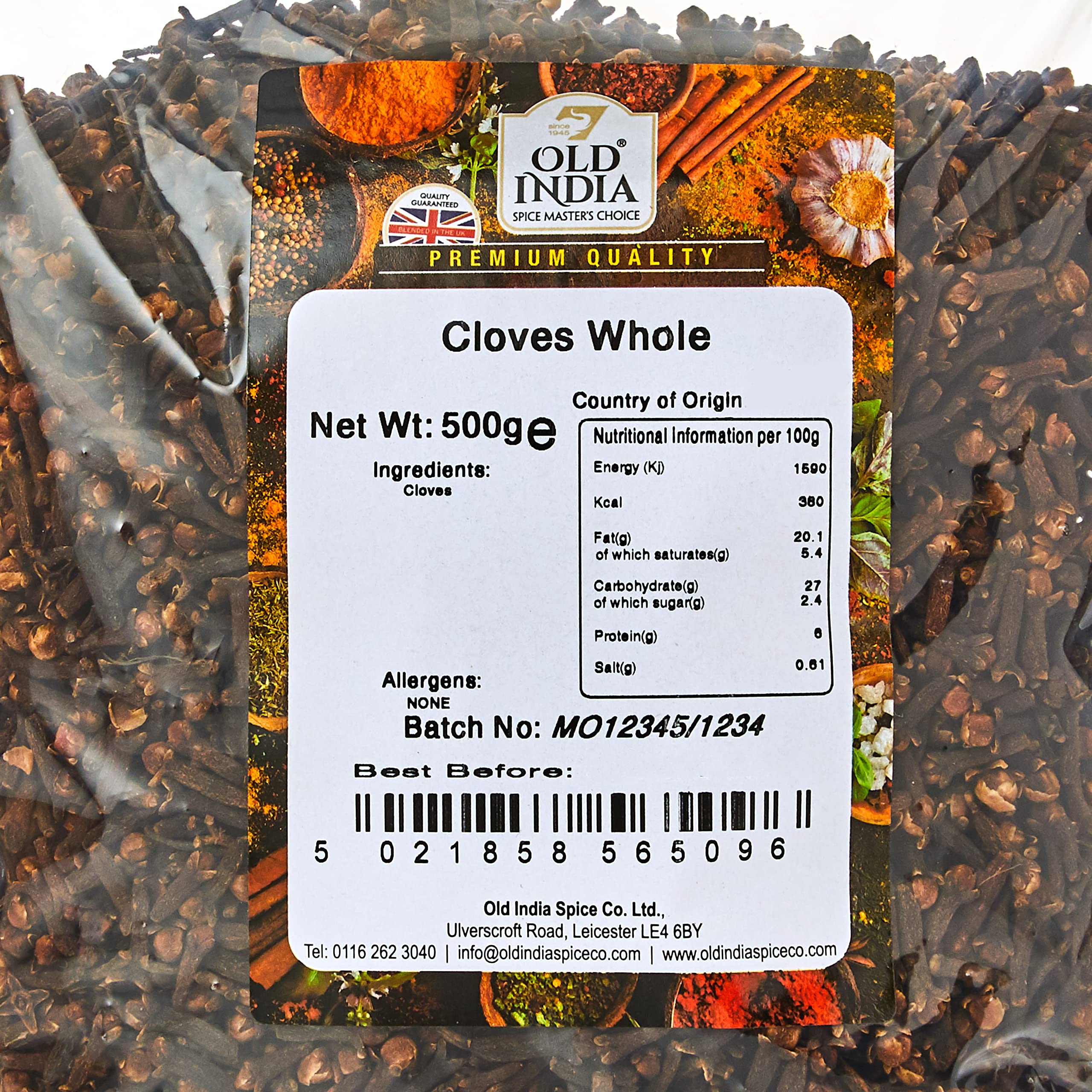 Old India Whole Cloves - 100% Natural Spice | 500g Pack