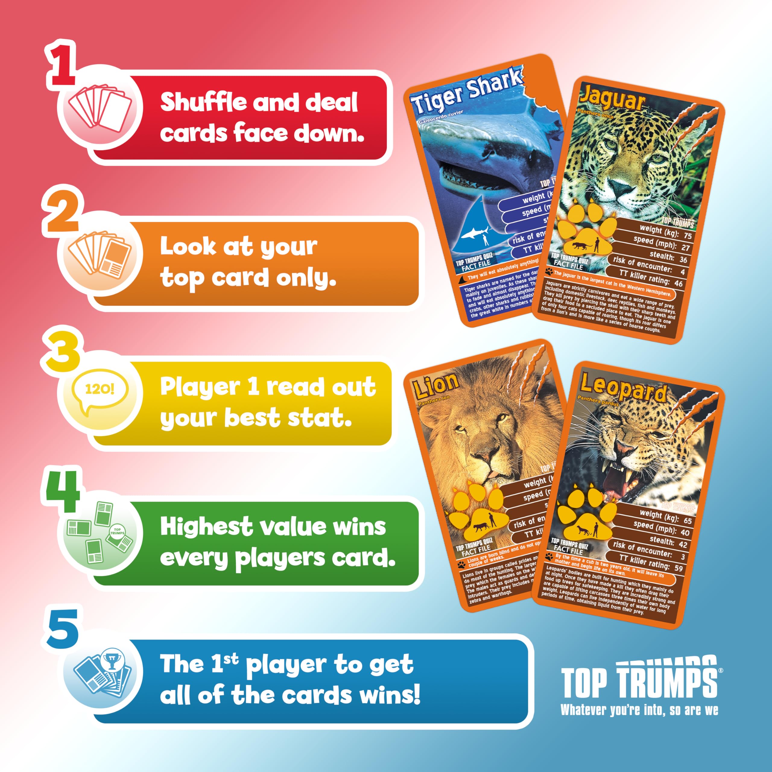 Top Trumps Deadliest Predators Classic Card Game | Ages 4+ | Multicolor 3